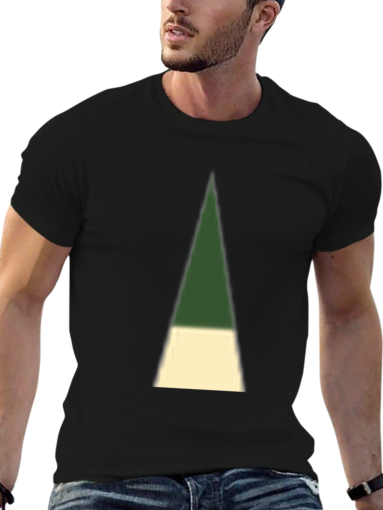 Black Modern Abstract T-Shirt view 6
