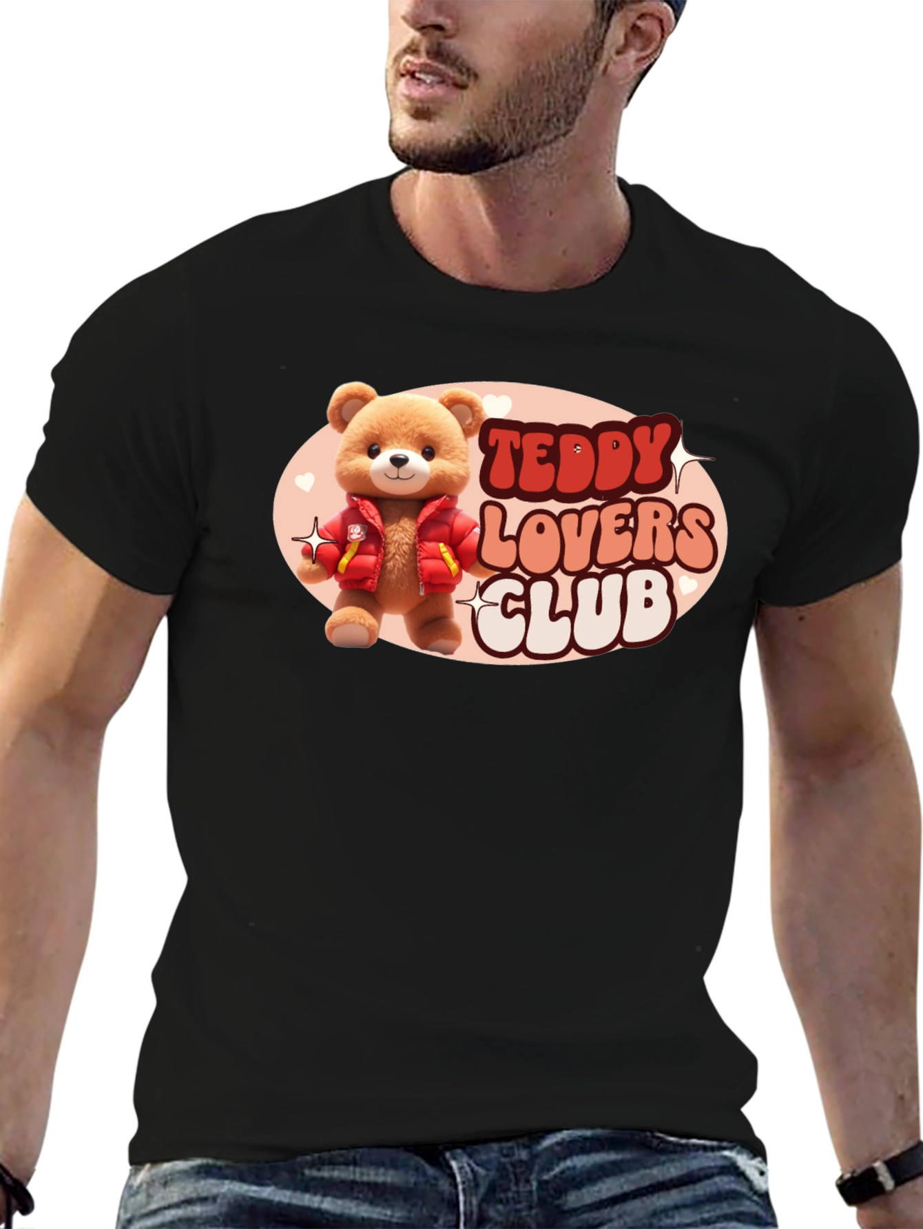 Black Teddy Lovers Club Black T-Shirt view 6