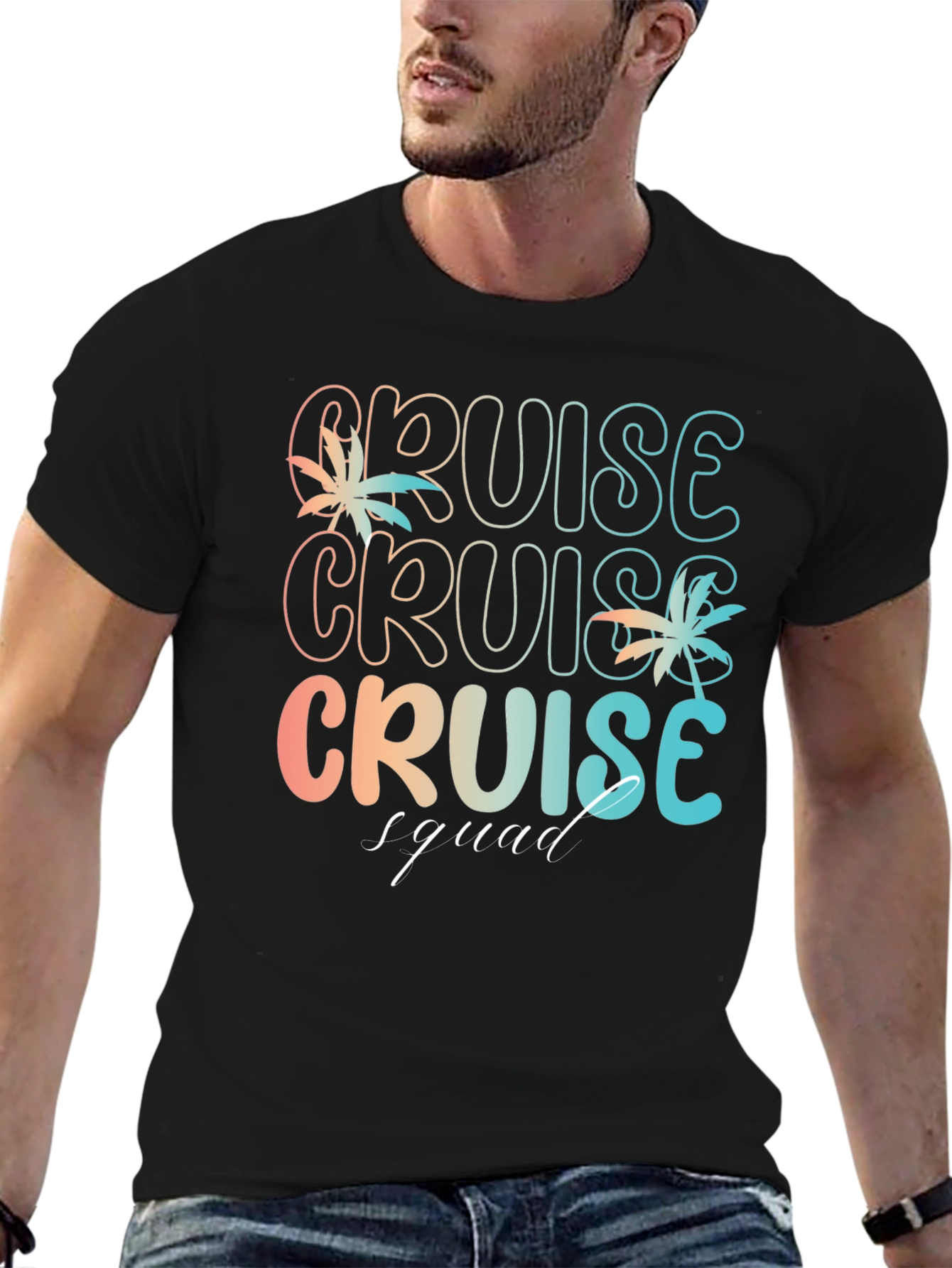 Black Cruise Squad Graphic T-Shirt - Vacation Ready view 6
