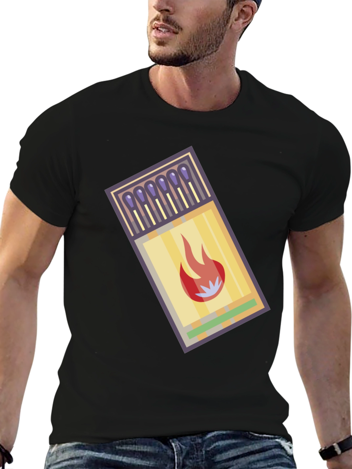 Black Matchbox Graphic T-Shirt - Ignite Your Style view 6