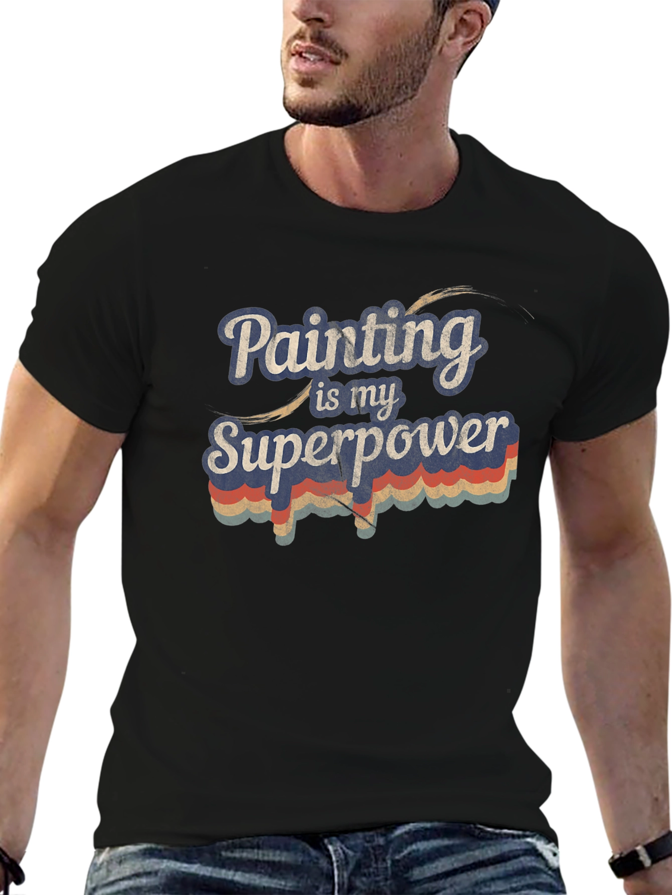 Black Painting is my Superpower Graphic Tee view 6