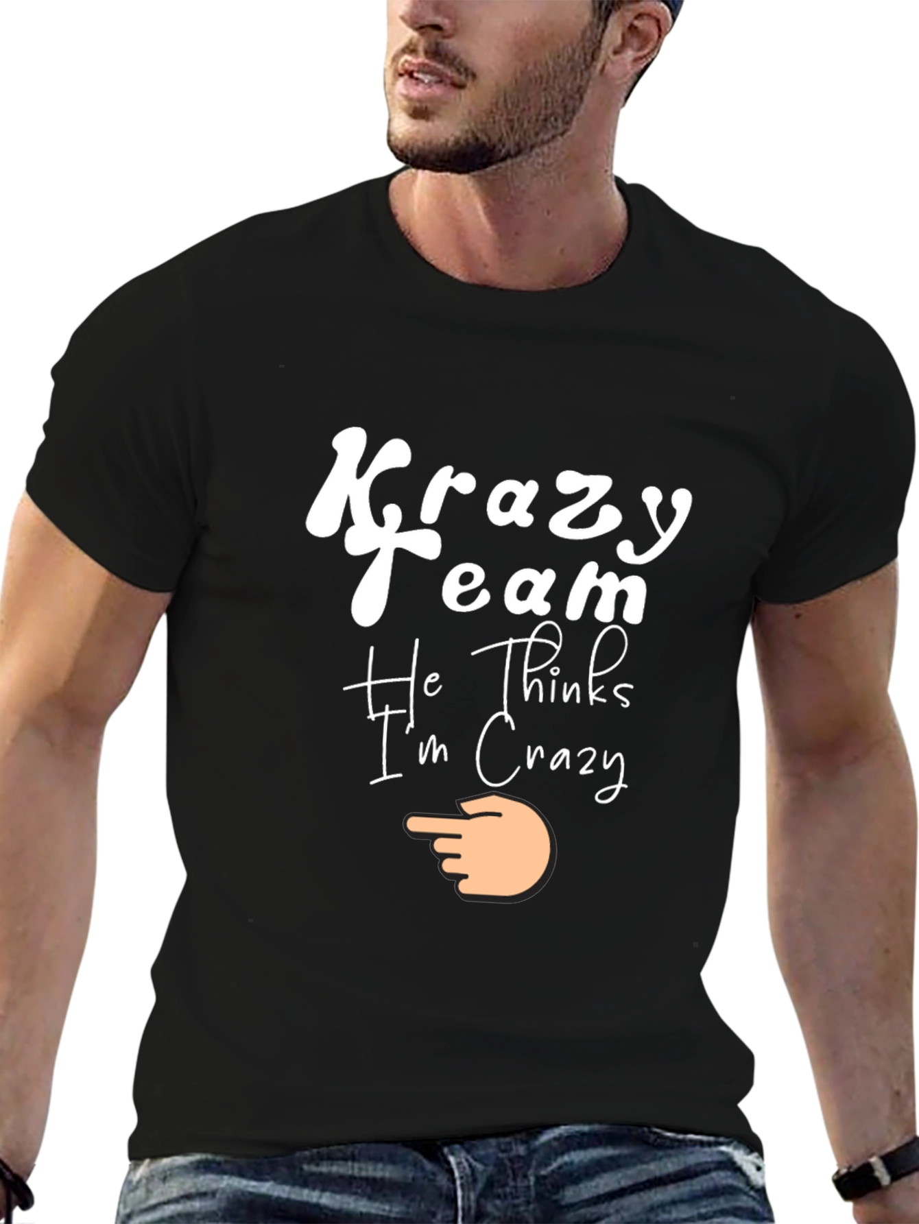 Black Krazy Team Tee - He Thinks I'm Crazy! view 6