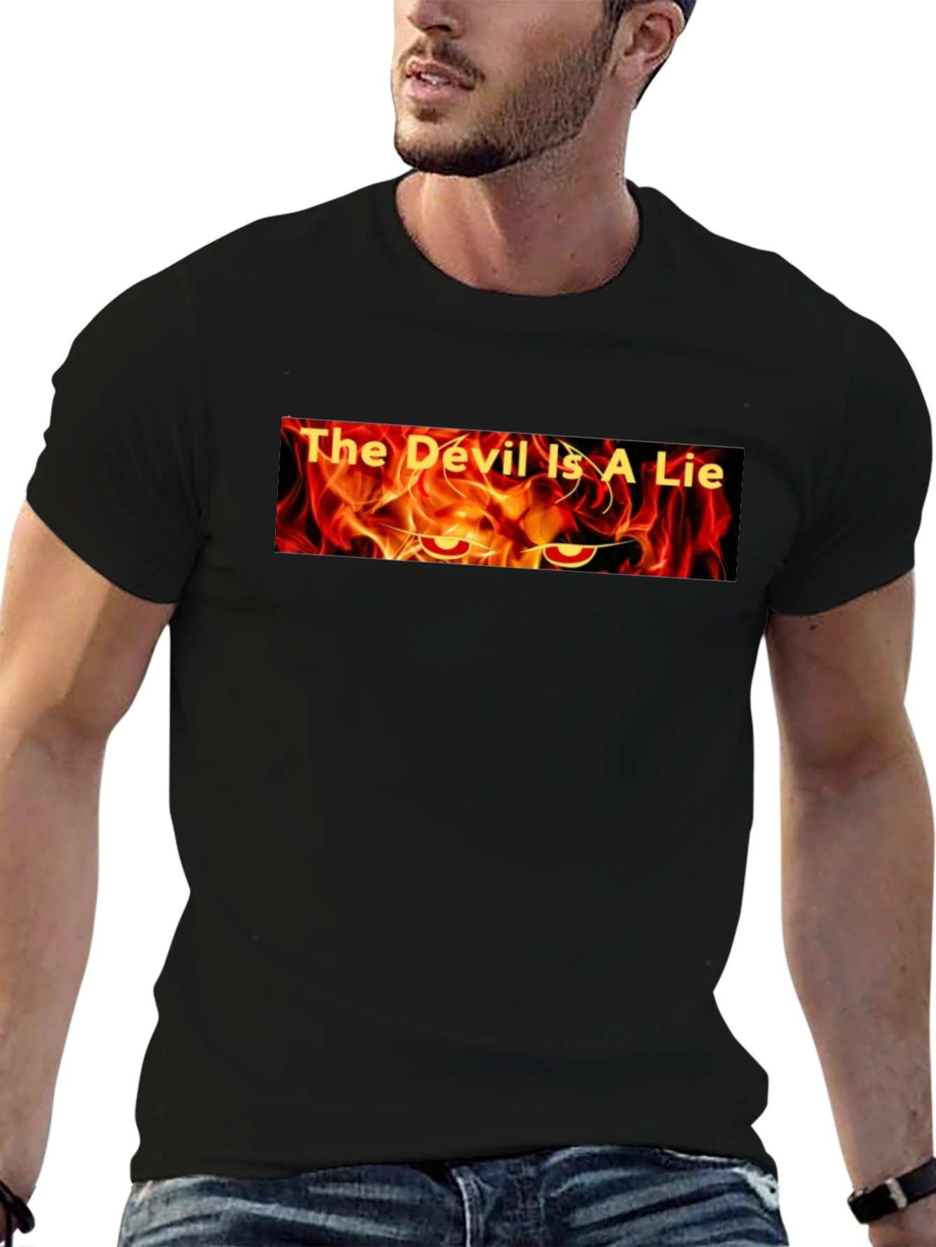 Black The Devil is a Lie Graphic Tee view 6