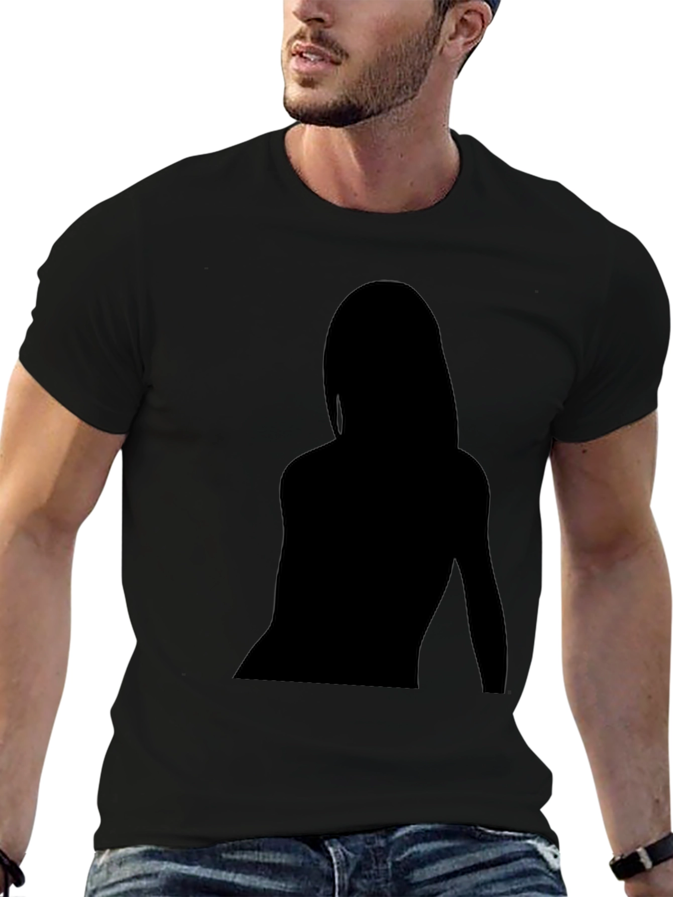 Black Silhouette Graphic T-Shirt view 6