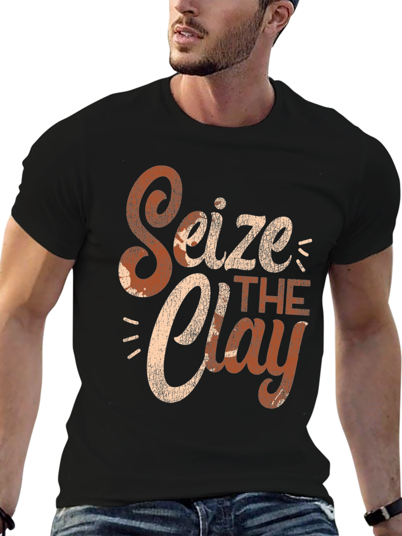 Black Seize the Clay Graphic T-Shirt - Pottery Lover view 6