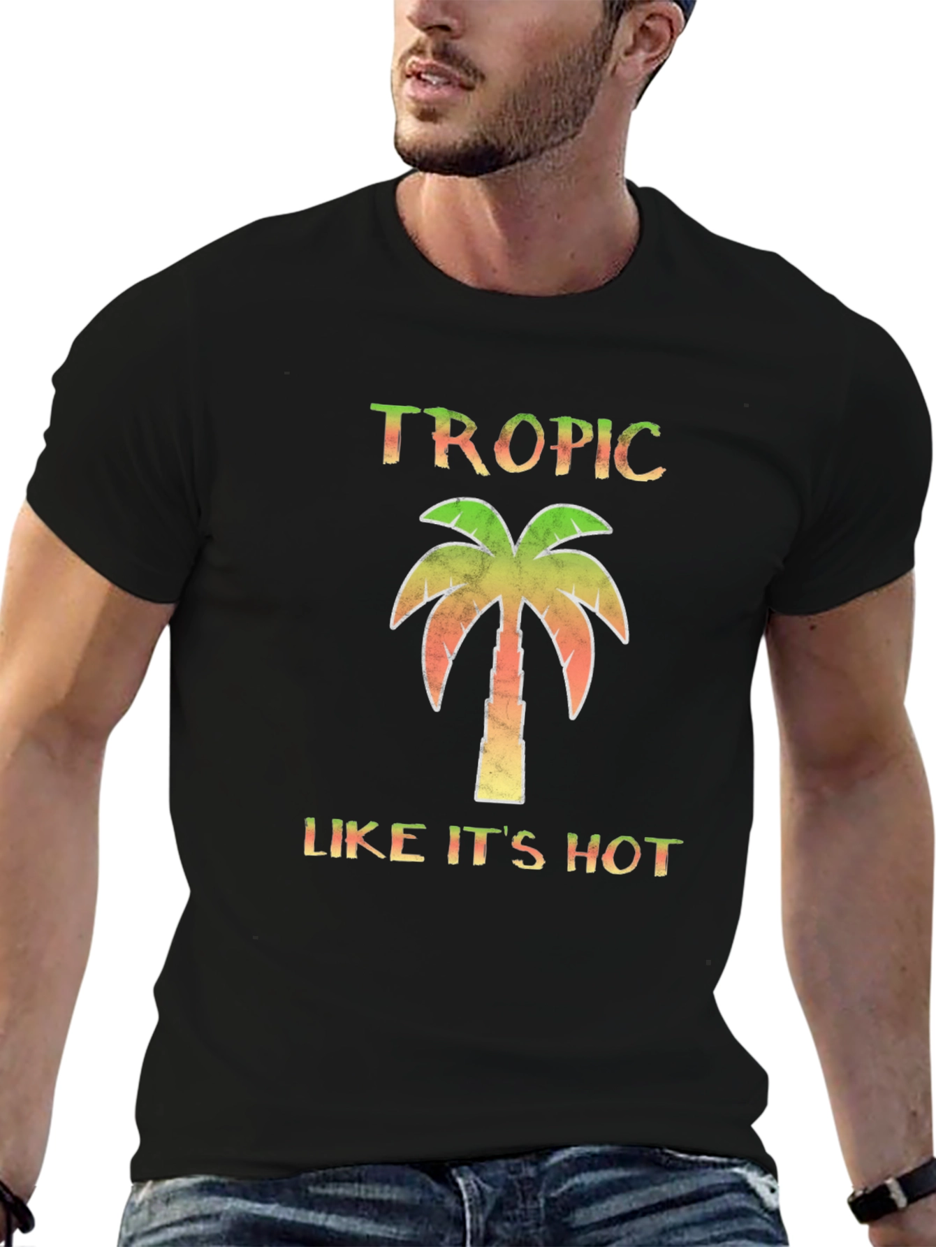 Black Tropic Like It's Hot Black T-Shirt view 6