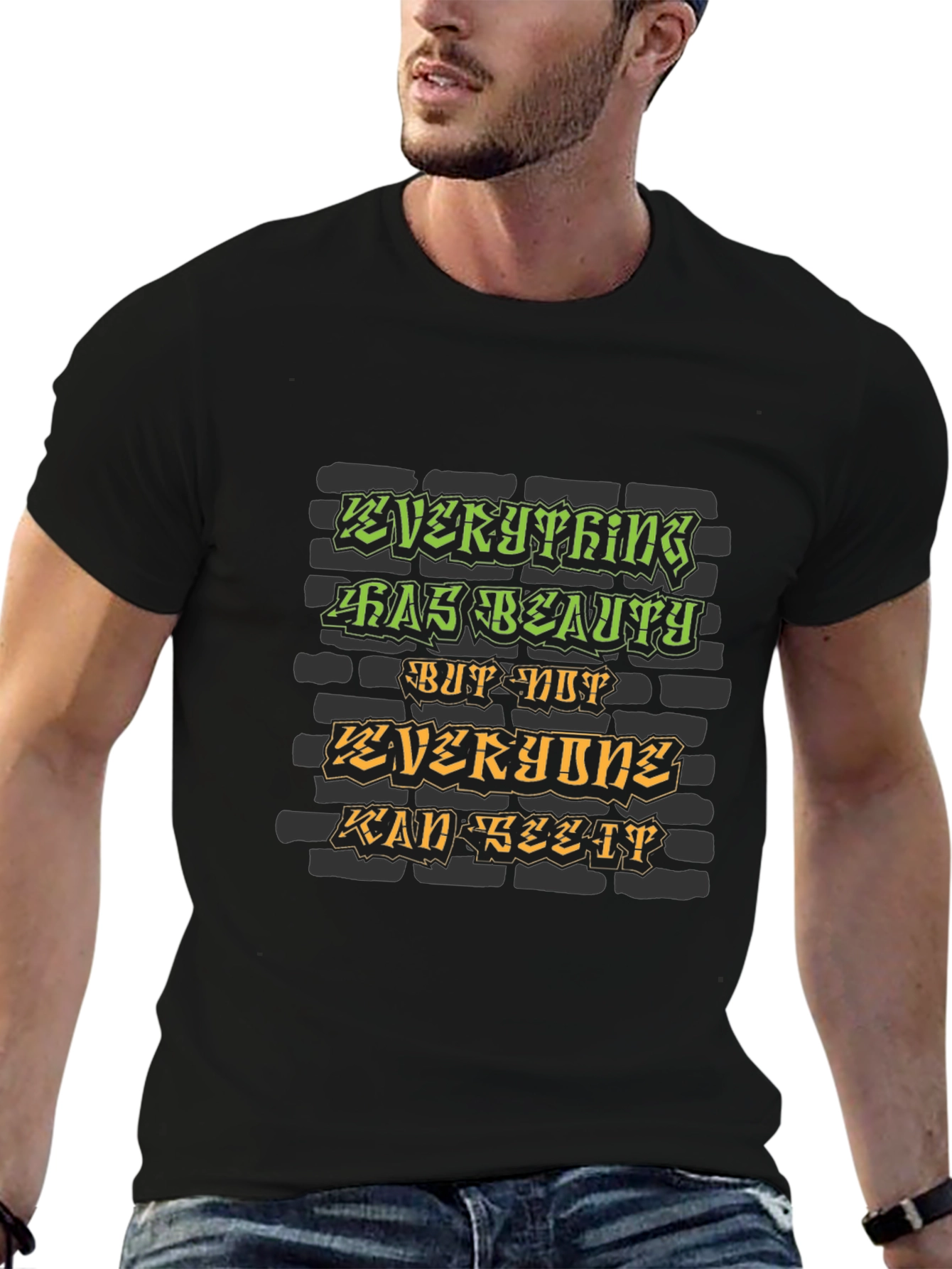 Black Everything Has Beauty Graphic T-Shirt view 6