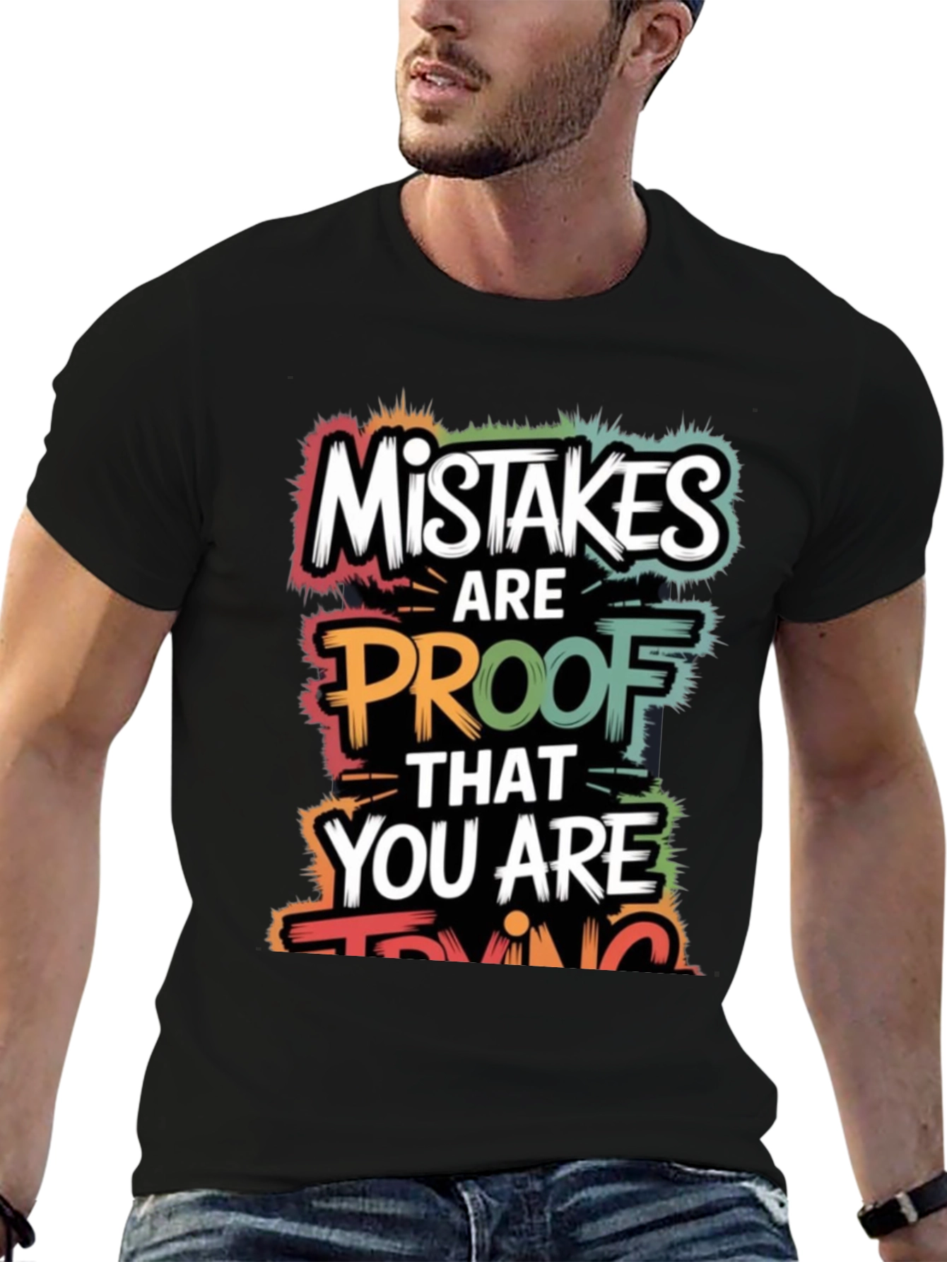 Black Mistakes Are Proof You Are Trying T-Shirt view 6