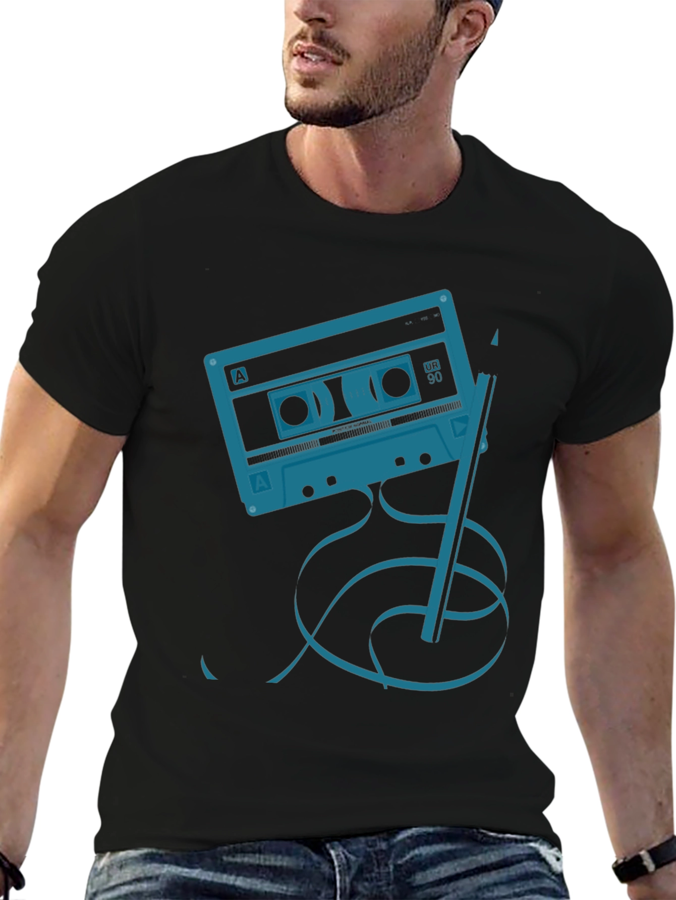 Black Retro Mixtape Graphic Tee view 6