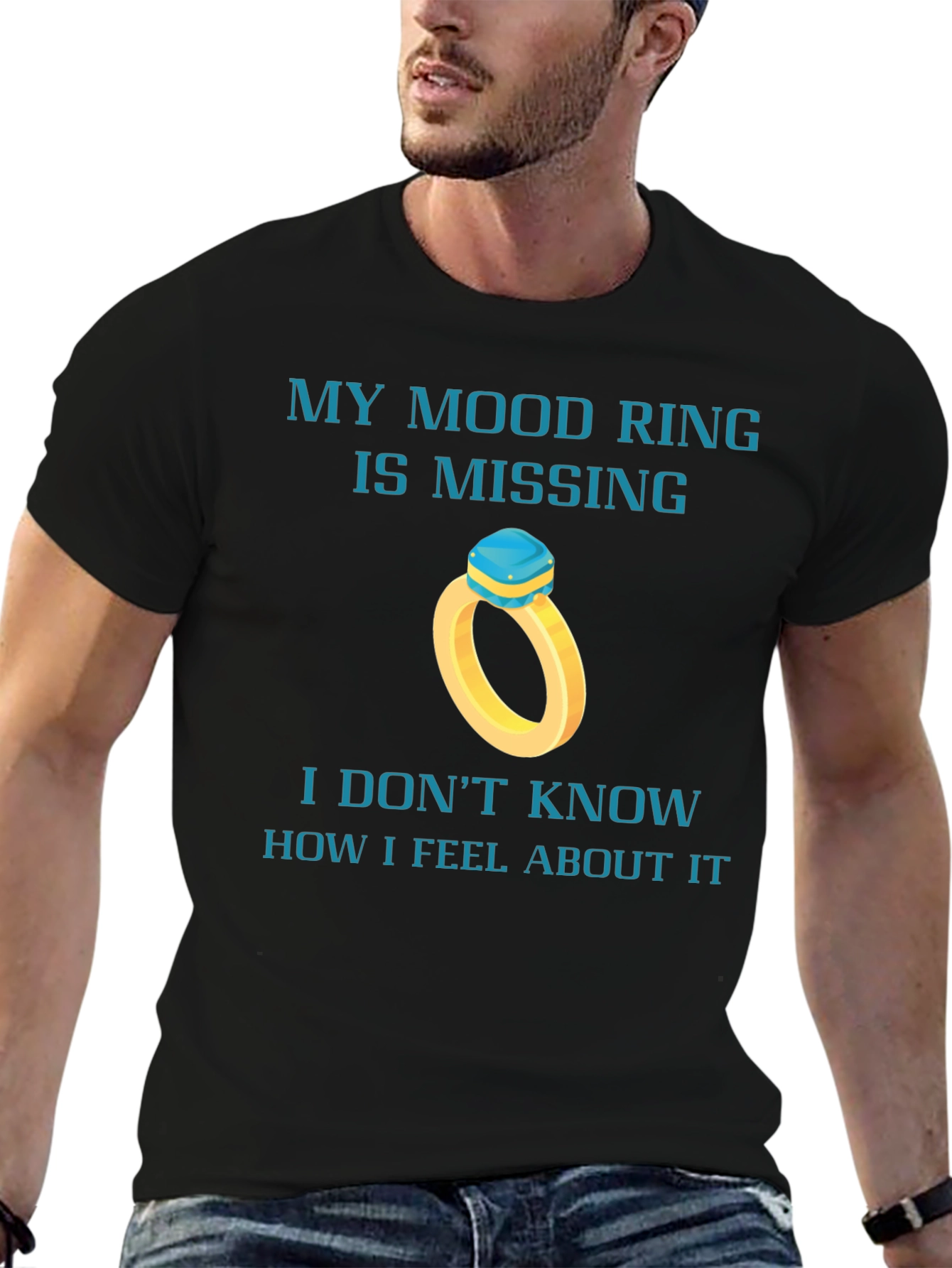 Black Mood Ring Missing Graphic Tee view 6