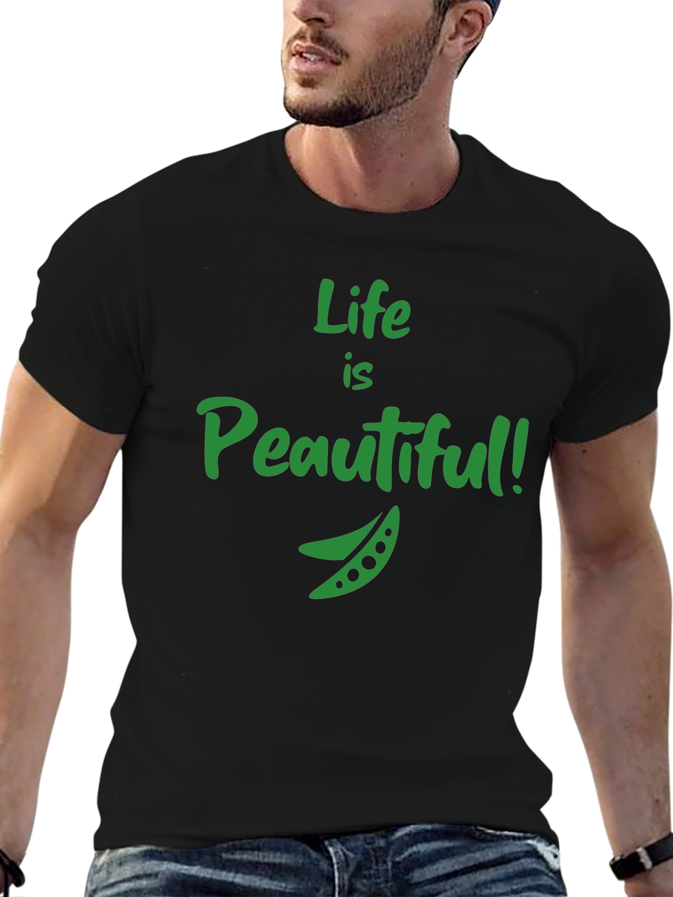Black Life is Peautiful T-Shirt - Funny Vegan Tee view 6