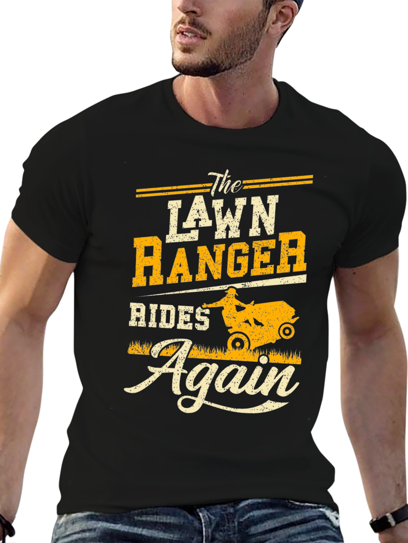 Black The Lawn Ranger Rides Again Graphic T-Shirt view 6