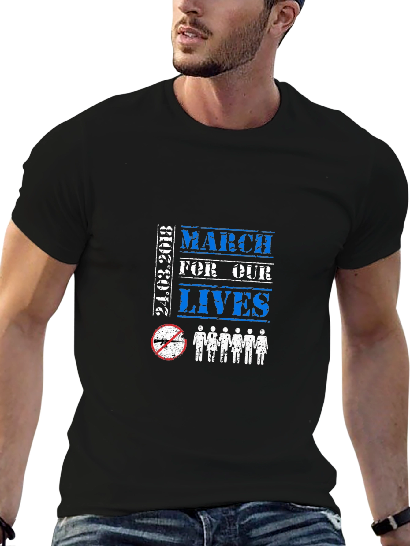 Black March For Our Lives T-Shirt view 6