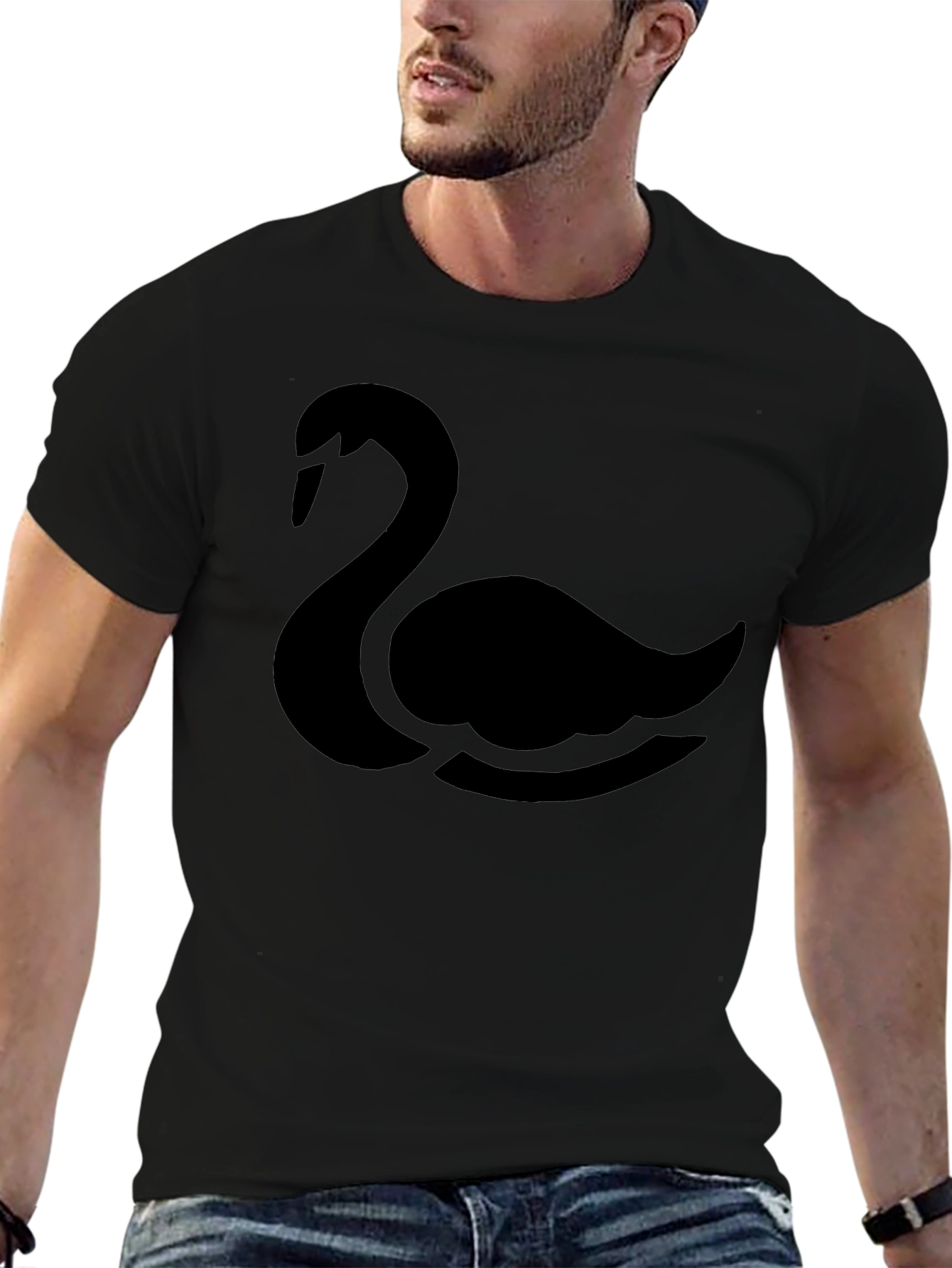 Black Black Swan Graphic Tee - Mens Stylish Casual Shirt view 6