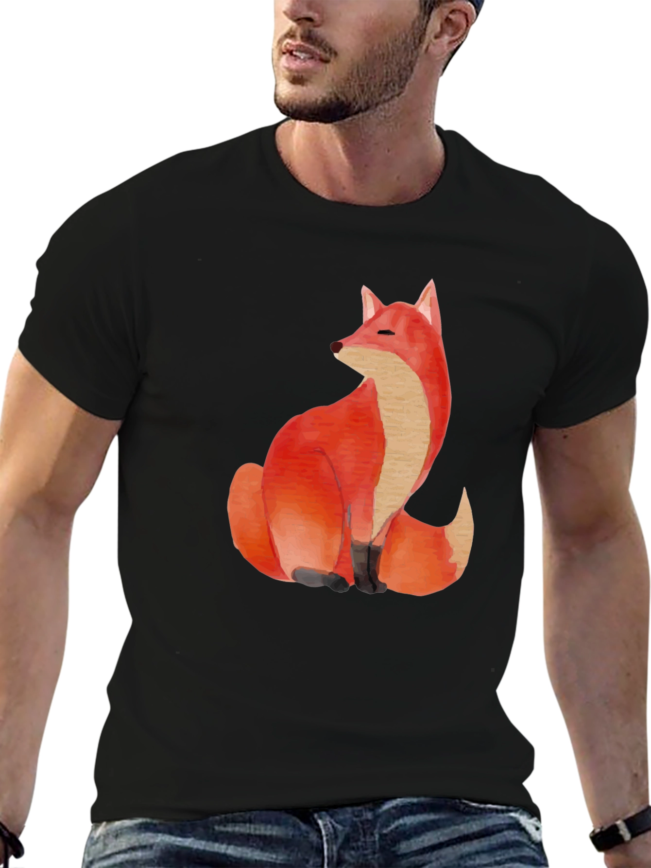 Black Fox Graphic Tee - Soft Cotton Blend view 6