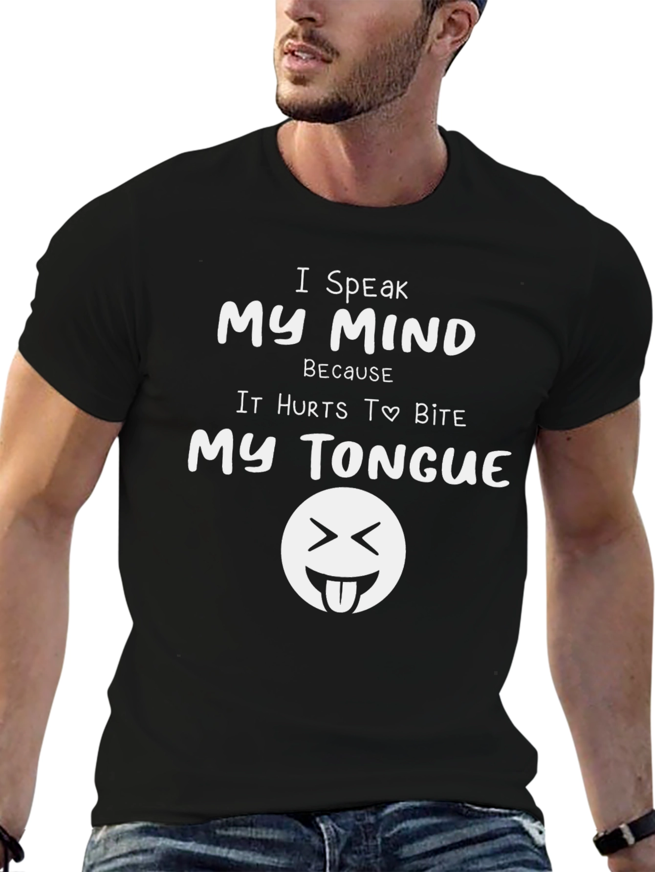 Black I Speak My Mind Black Graphic Tee view 6