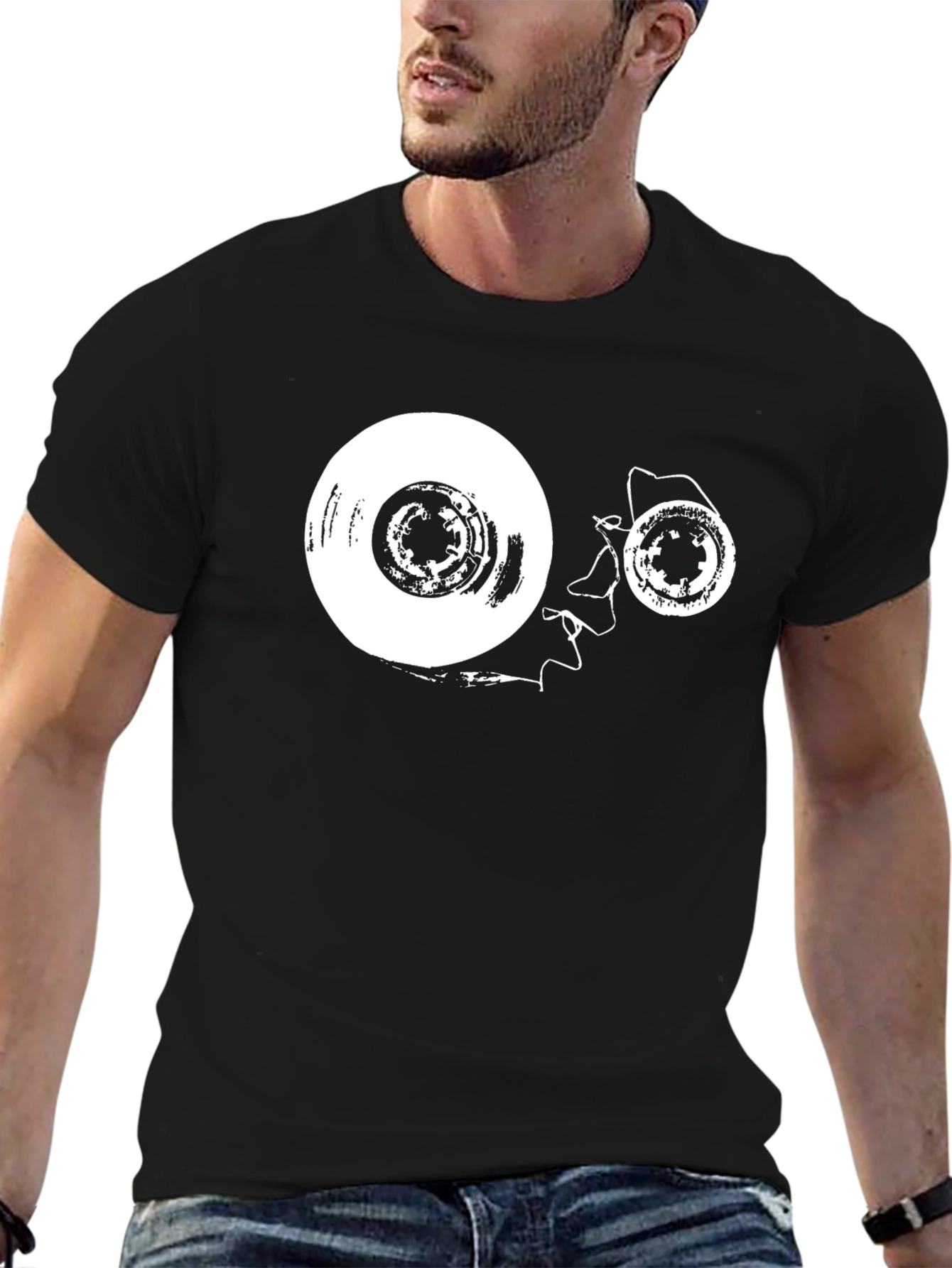 Black Retro Cassette Tape Graphic T-Shirt - Music Lover Tee view 6