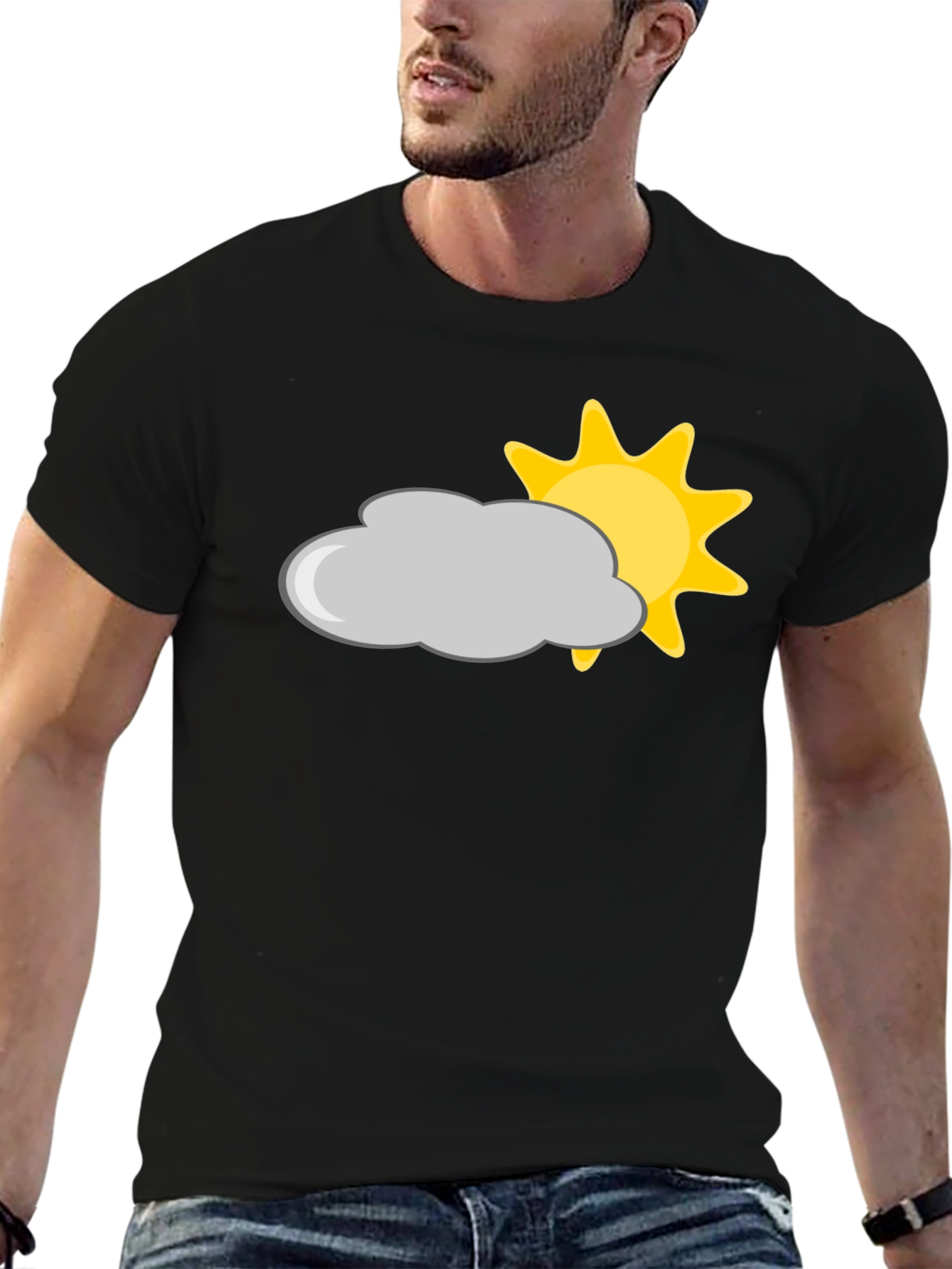 Black Cloud & Sun Graphic Tee - Weather Vibes view 6