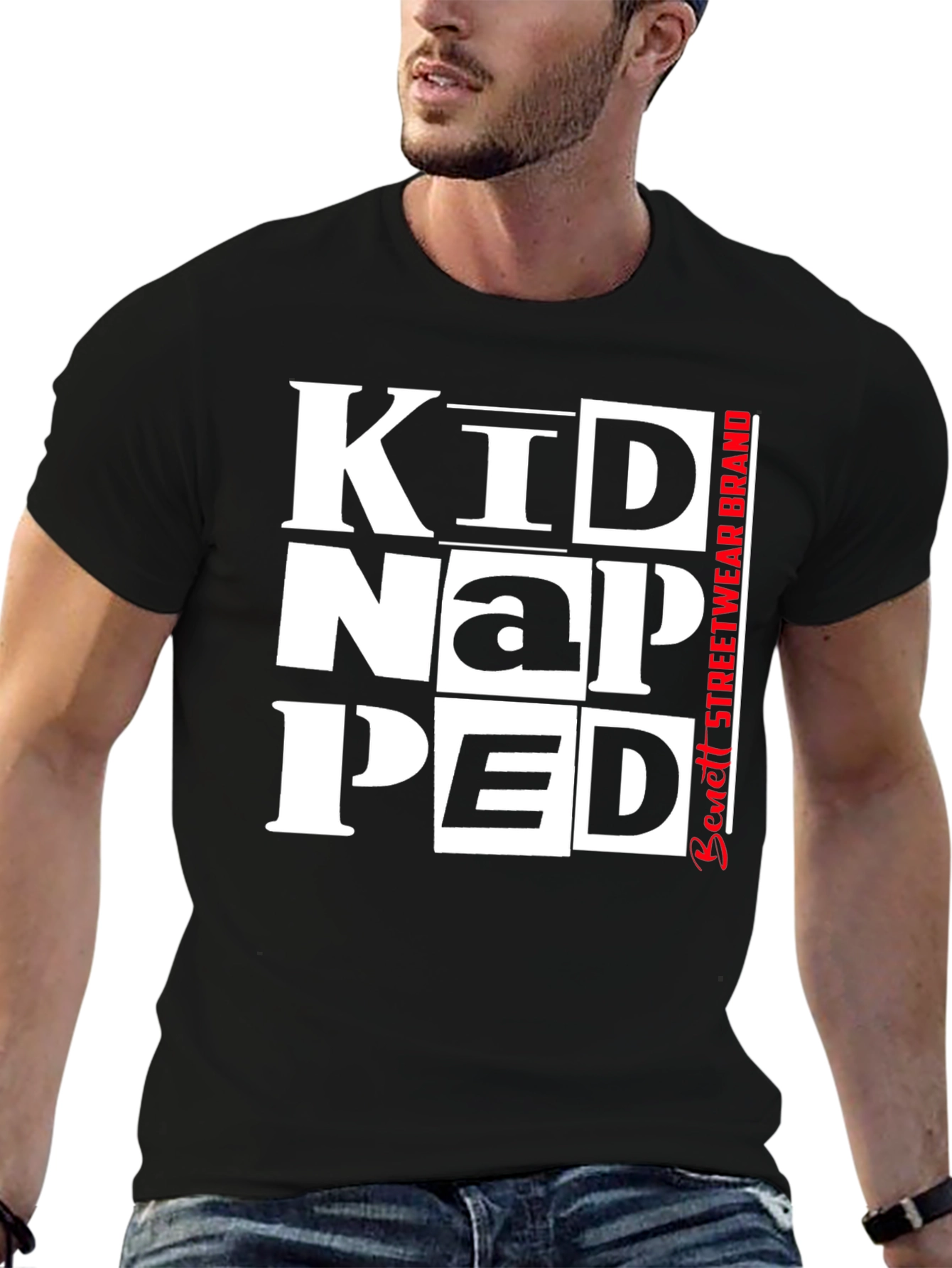 Black Kidnapped Streetwear Graphic Tee view 6