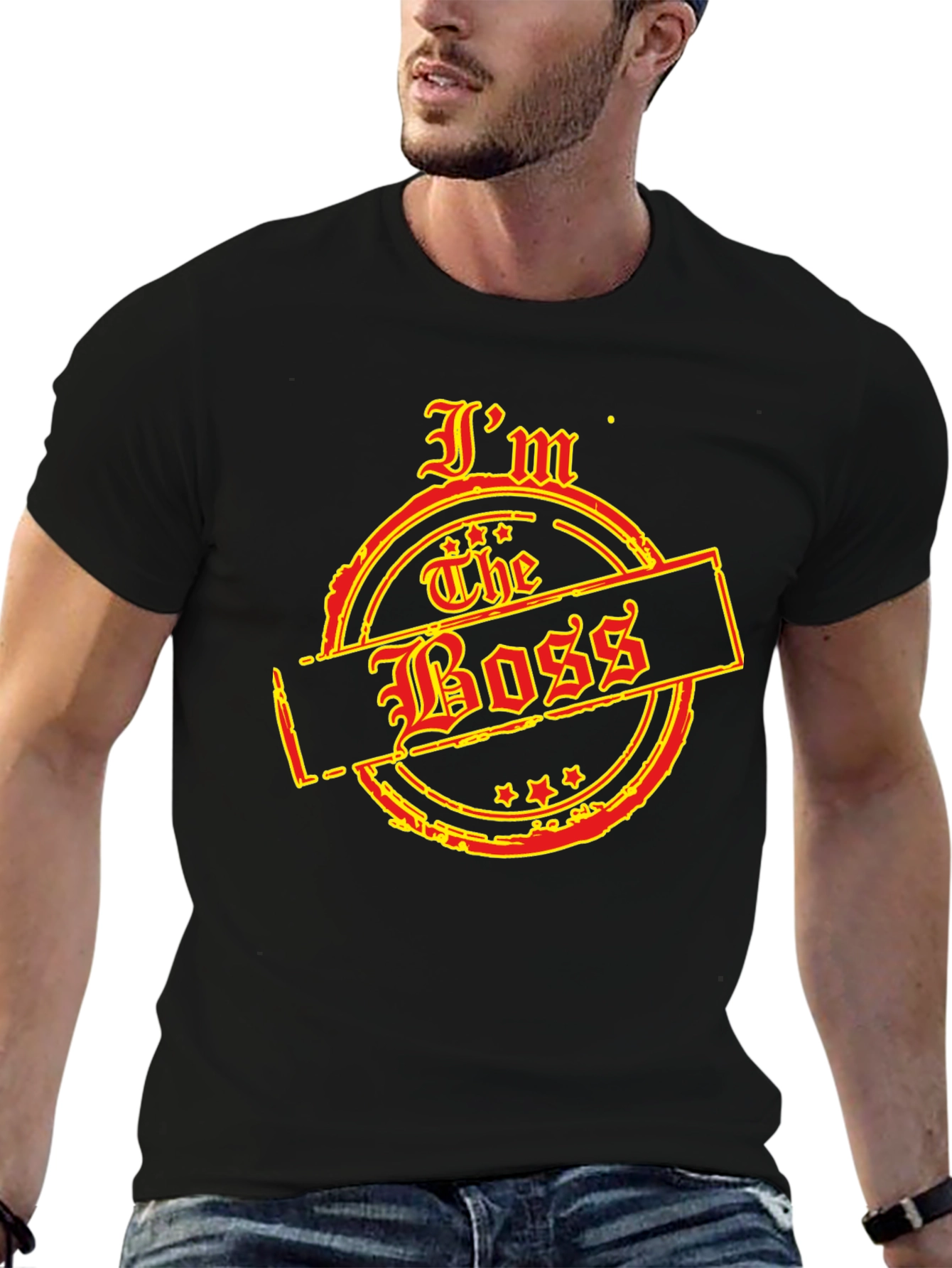Black I'm The Boss Graphic T-Shirt - Black view 6