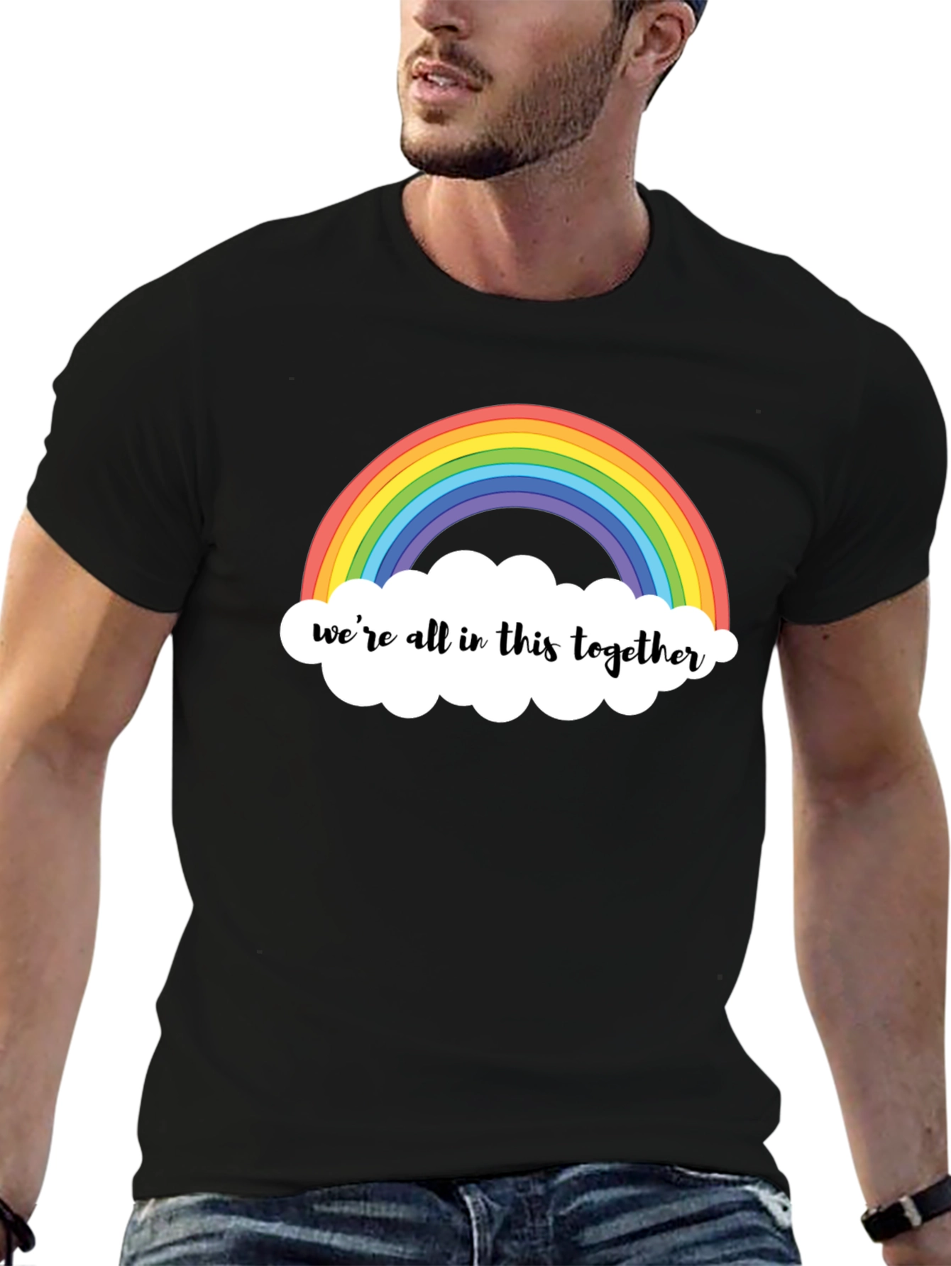Black Rainbow 'We're All in This Together' T-Shirt view 6