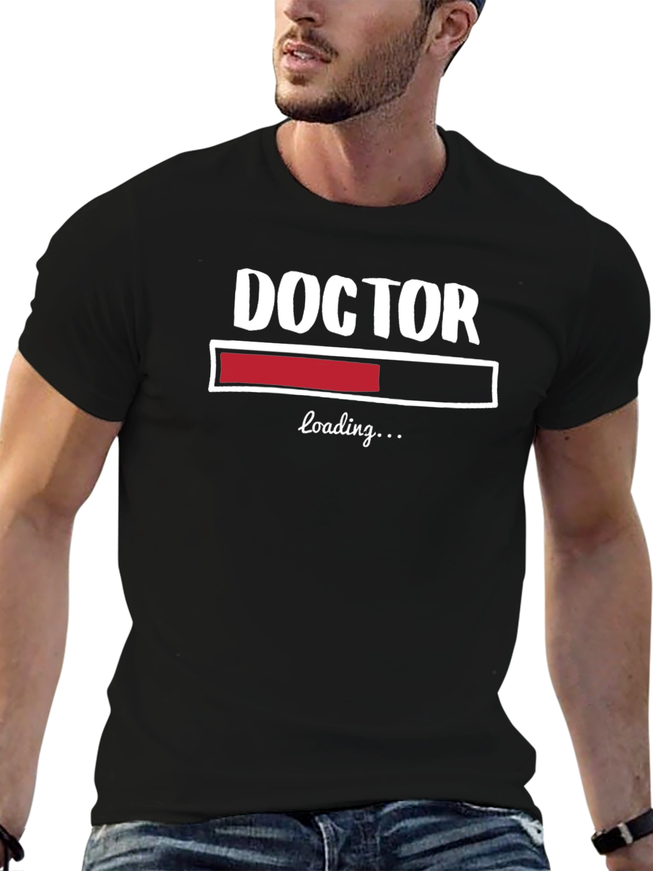 Black Doctor Loading Funny T-Shirt - Medical Student Gift view 6