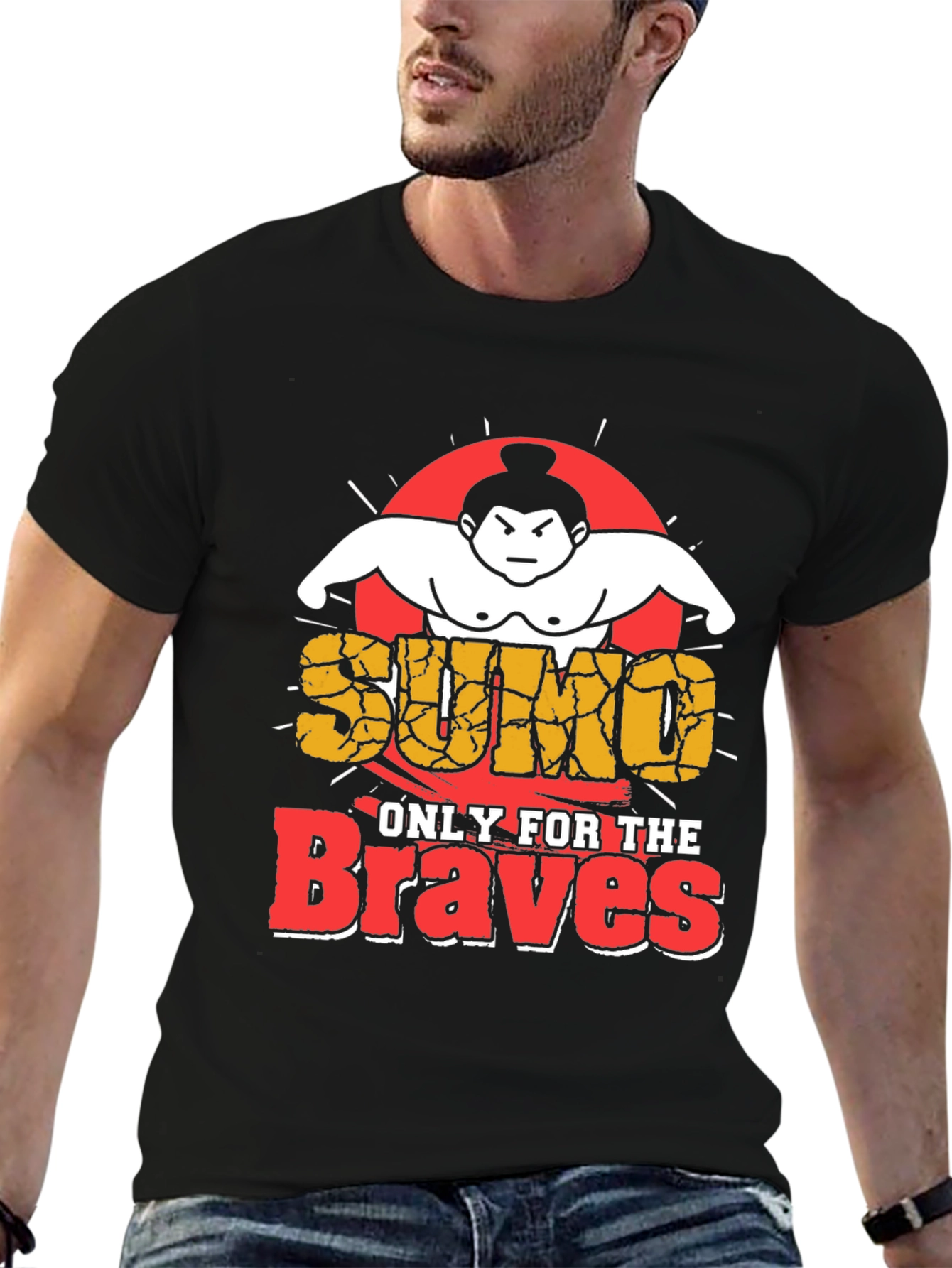 Black Sumo Braves Graphic T-Shirt view 6