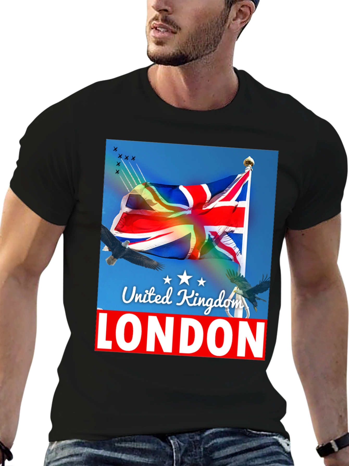 United Kingdom London Flag Graphic T-Shirt - 6