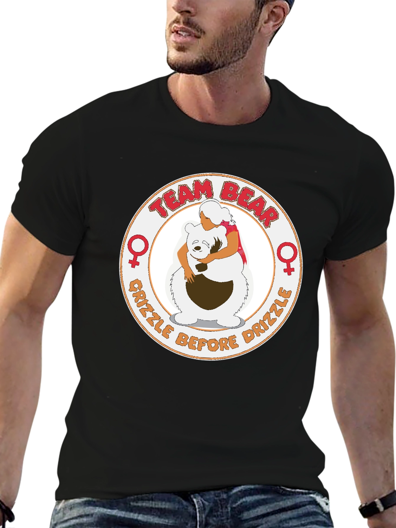 Black Team Bear Graphic T-Shirt view 6