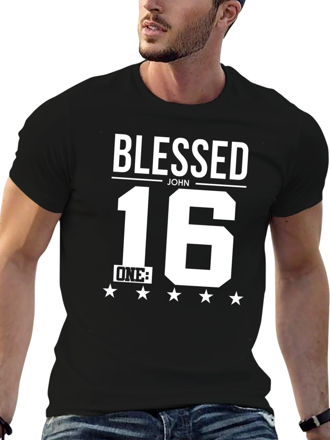 Black Blessed John 16 ONE T-Shirt view 6