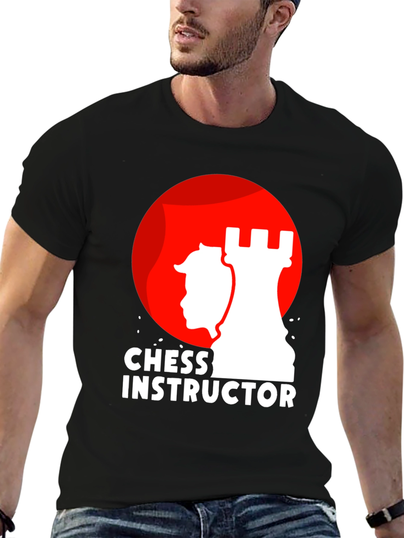 Black Chess Instructor Graphic T-Shirt - Black view 6