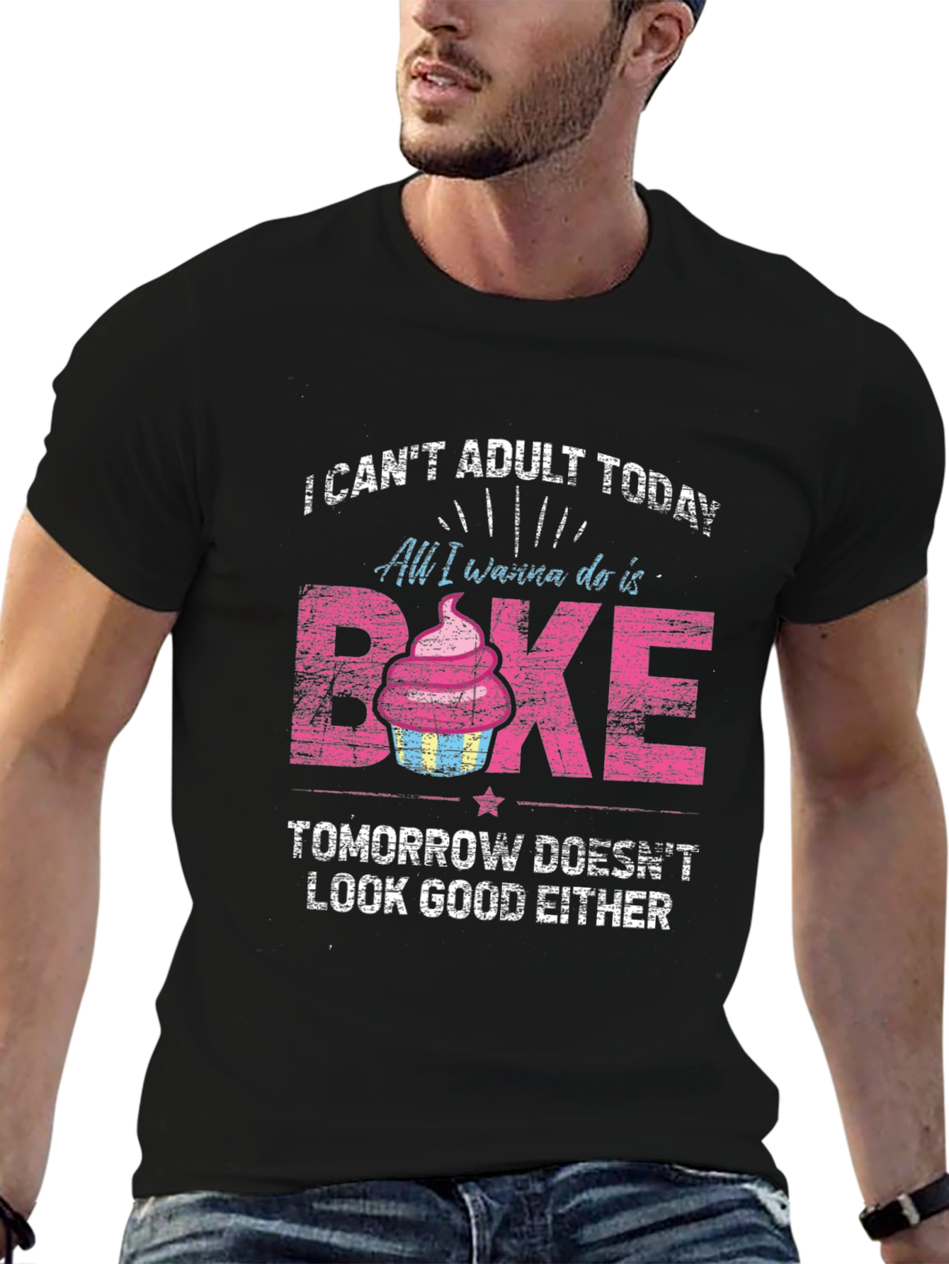 Funny Baking Lover T-Shirt, I Can't Adult Today - 6