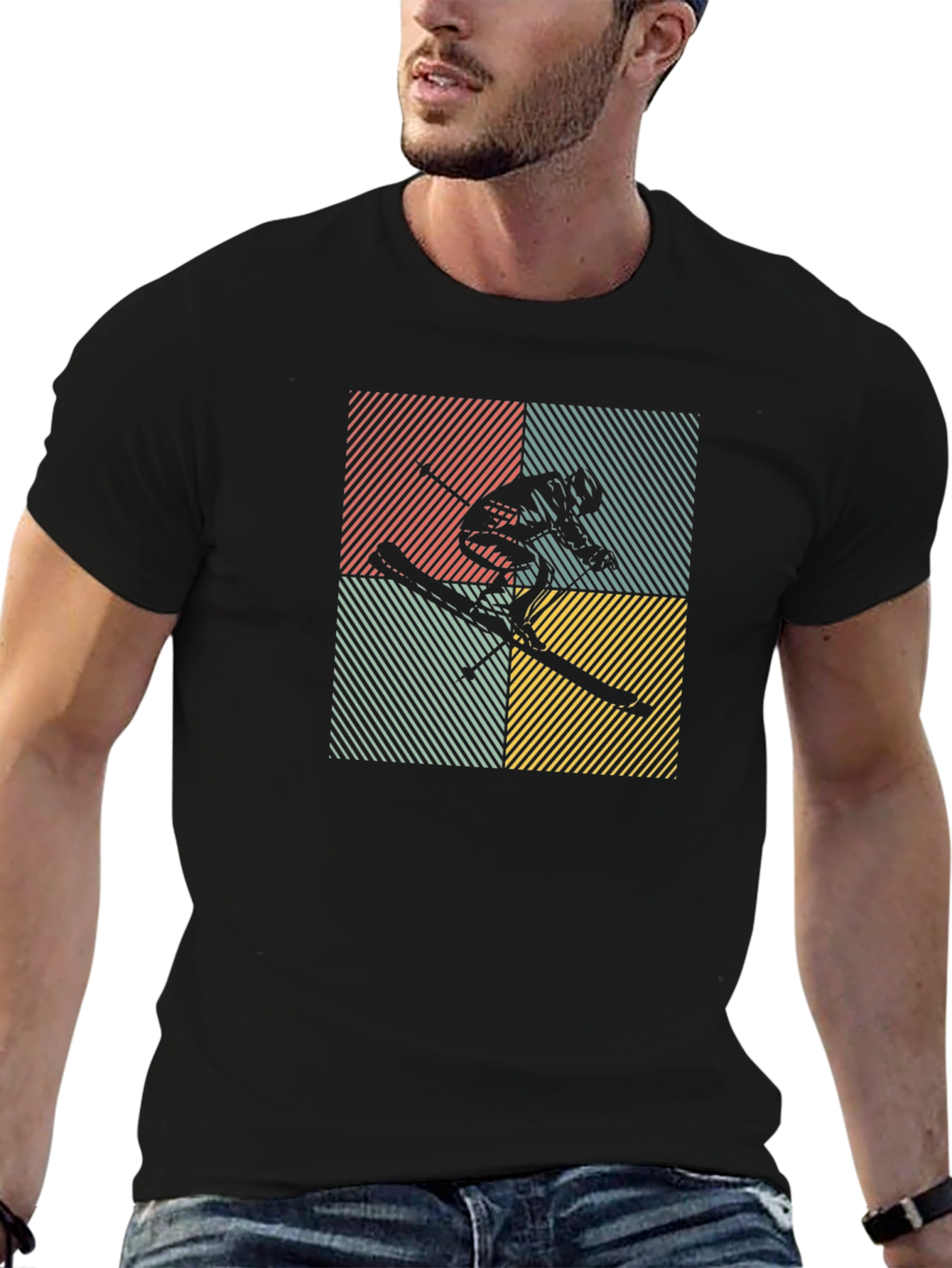 Black Retro Ski T-Shirt view 6