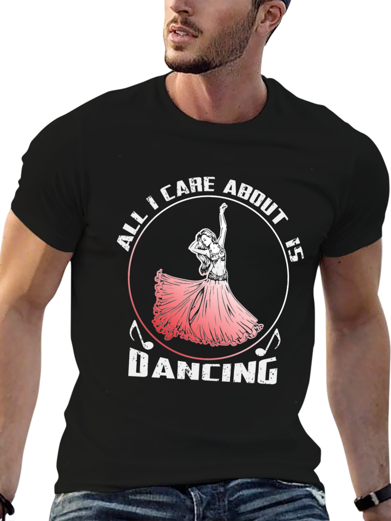 Black All I Care About Is Dancing T-Shirt view 6