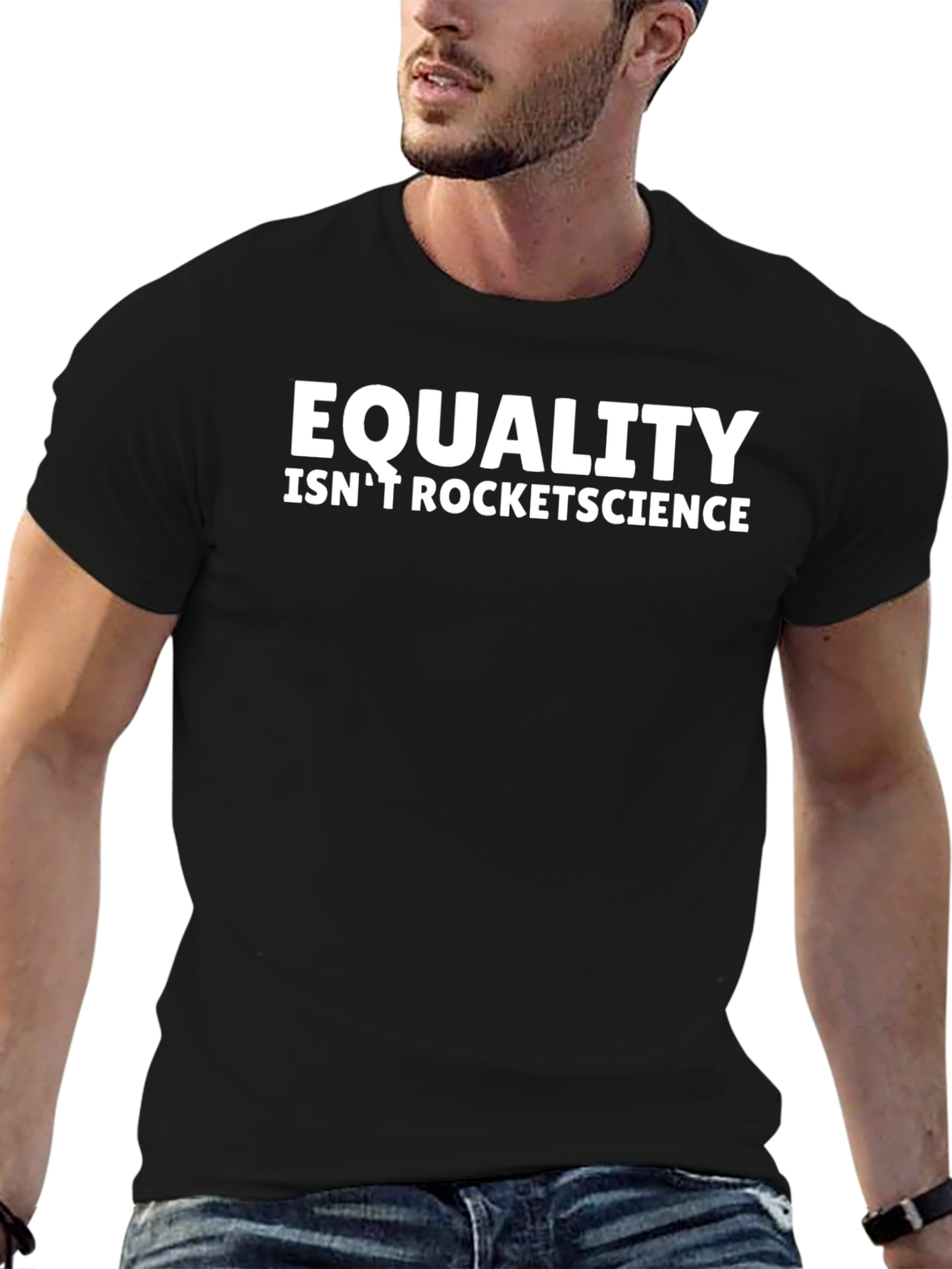 Black Equality Isn't Rocket Science T-Shirt view 6