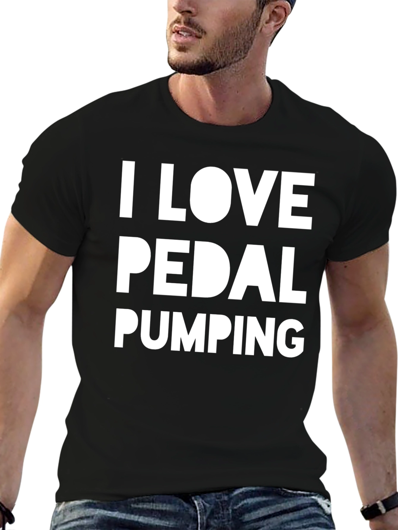 Black I Love Pedal Pumping T-Shirt - Black view 6