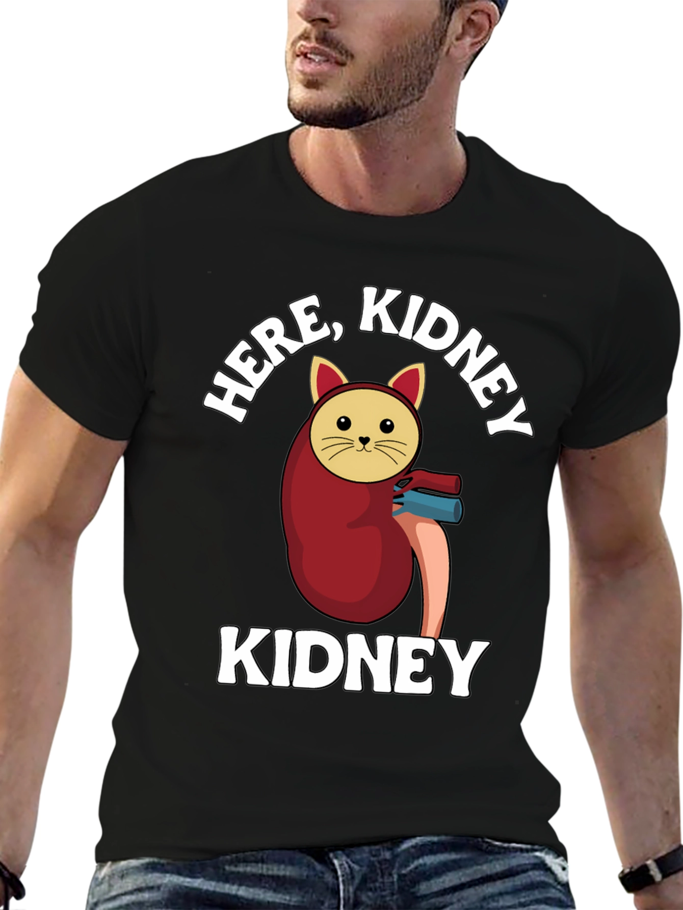 Black Here, Kidney Kidney T-Shirt view 6