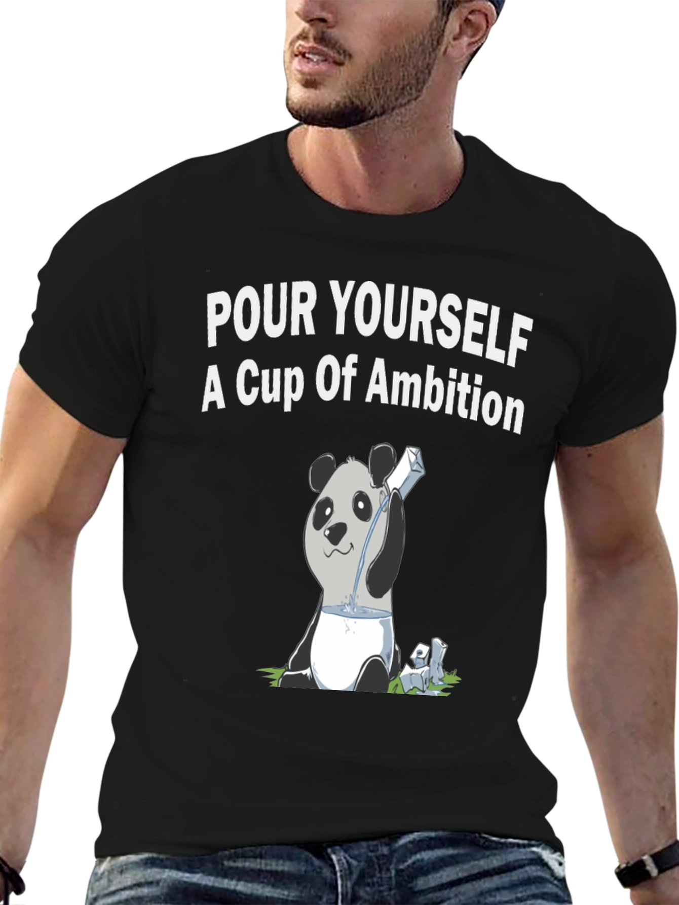 Black Panda 'Pour Yourself Ambition' Graphic Tee view 6