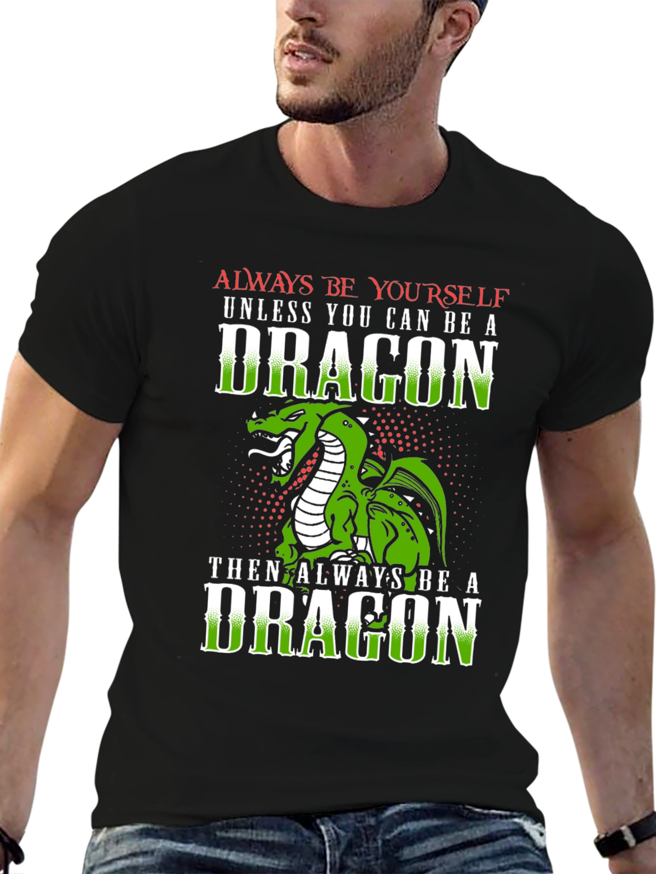 Black Dragon Graphic Tee - Always Be Yourself Unless A Dragon view 6