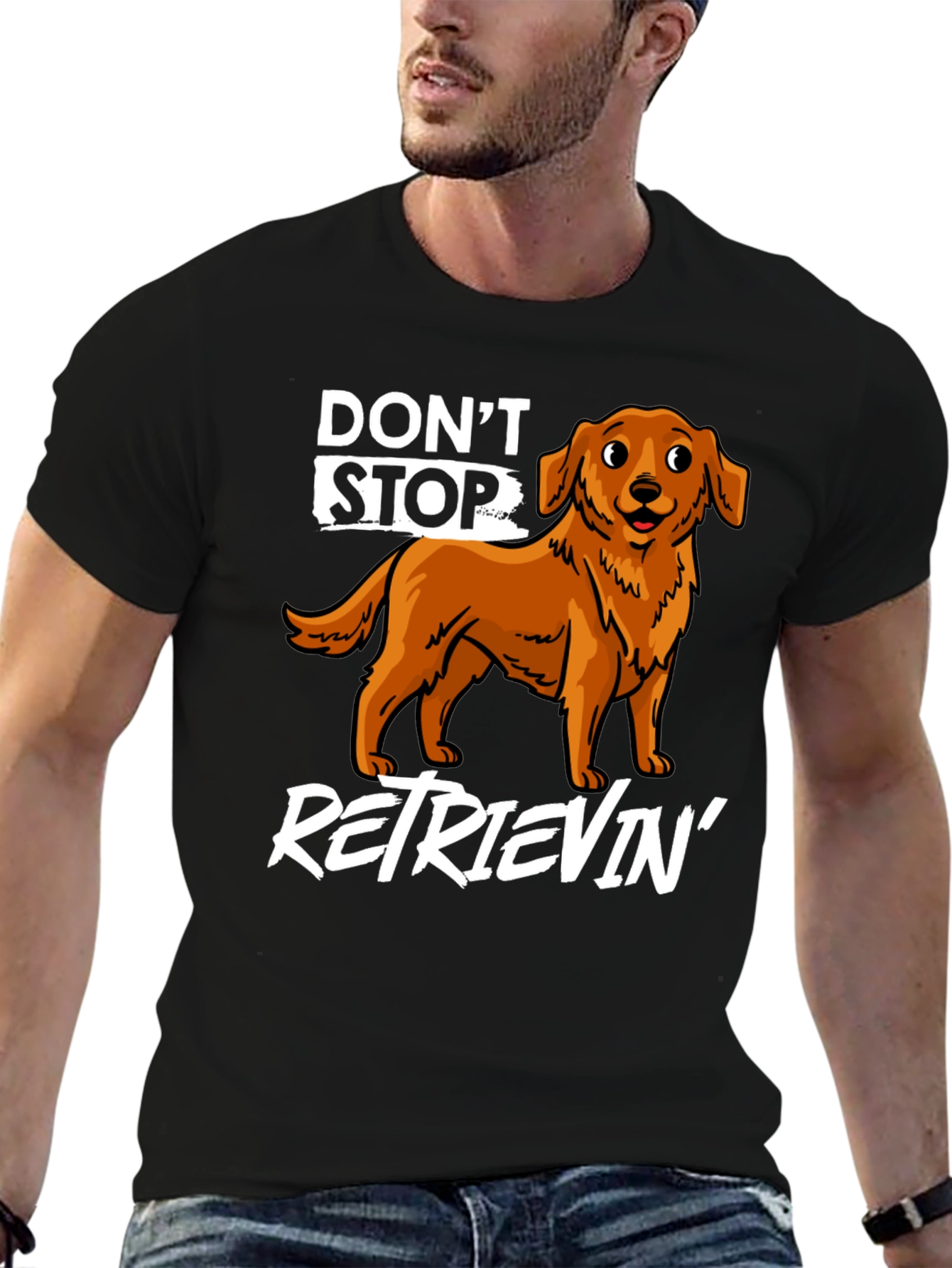 Black Don't Stop Retrievin' Graphic Tee view 6