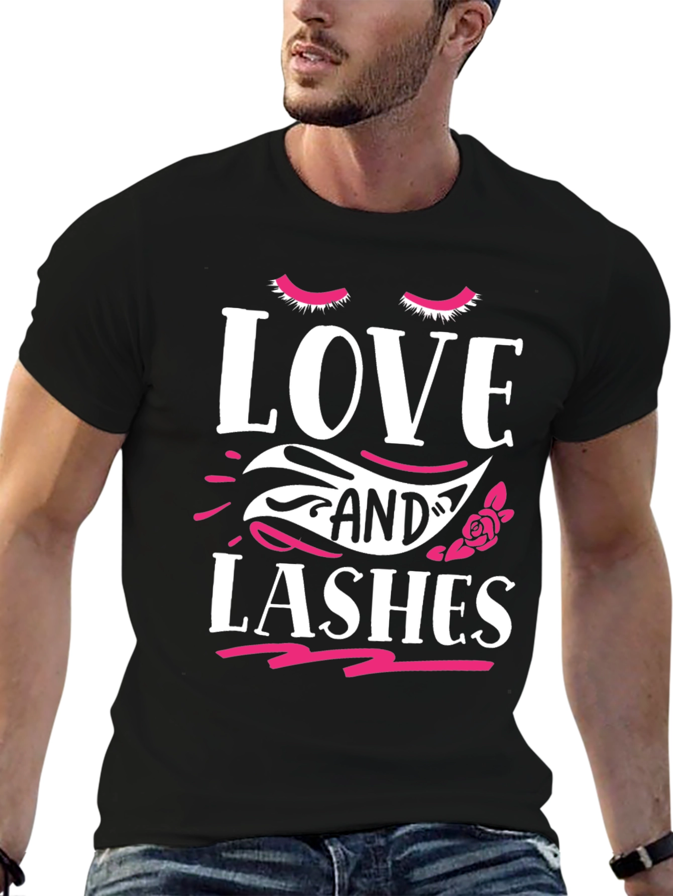 Black Love and Lashes Graphic Tee view 6