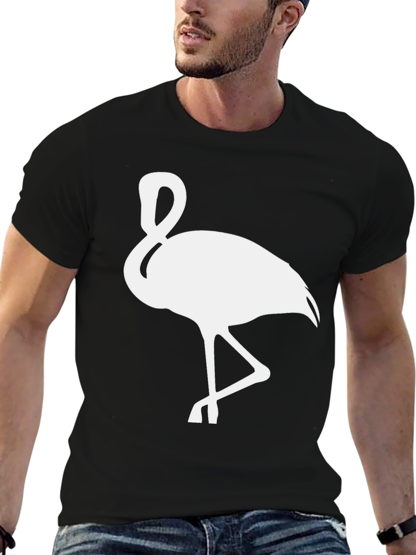Black Flamingo Graphic T-Shirt - Casual Style view 6