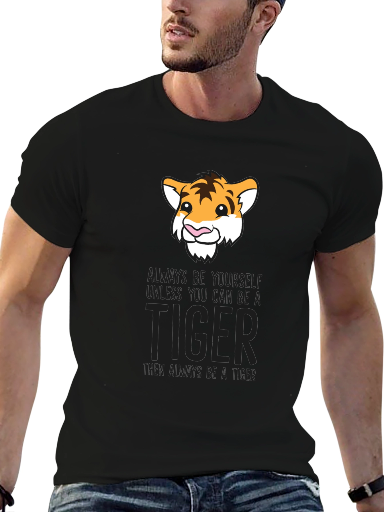 Black Tiger Graphic T-Shirt - Be Yourself view 6
