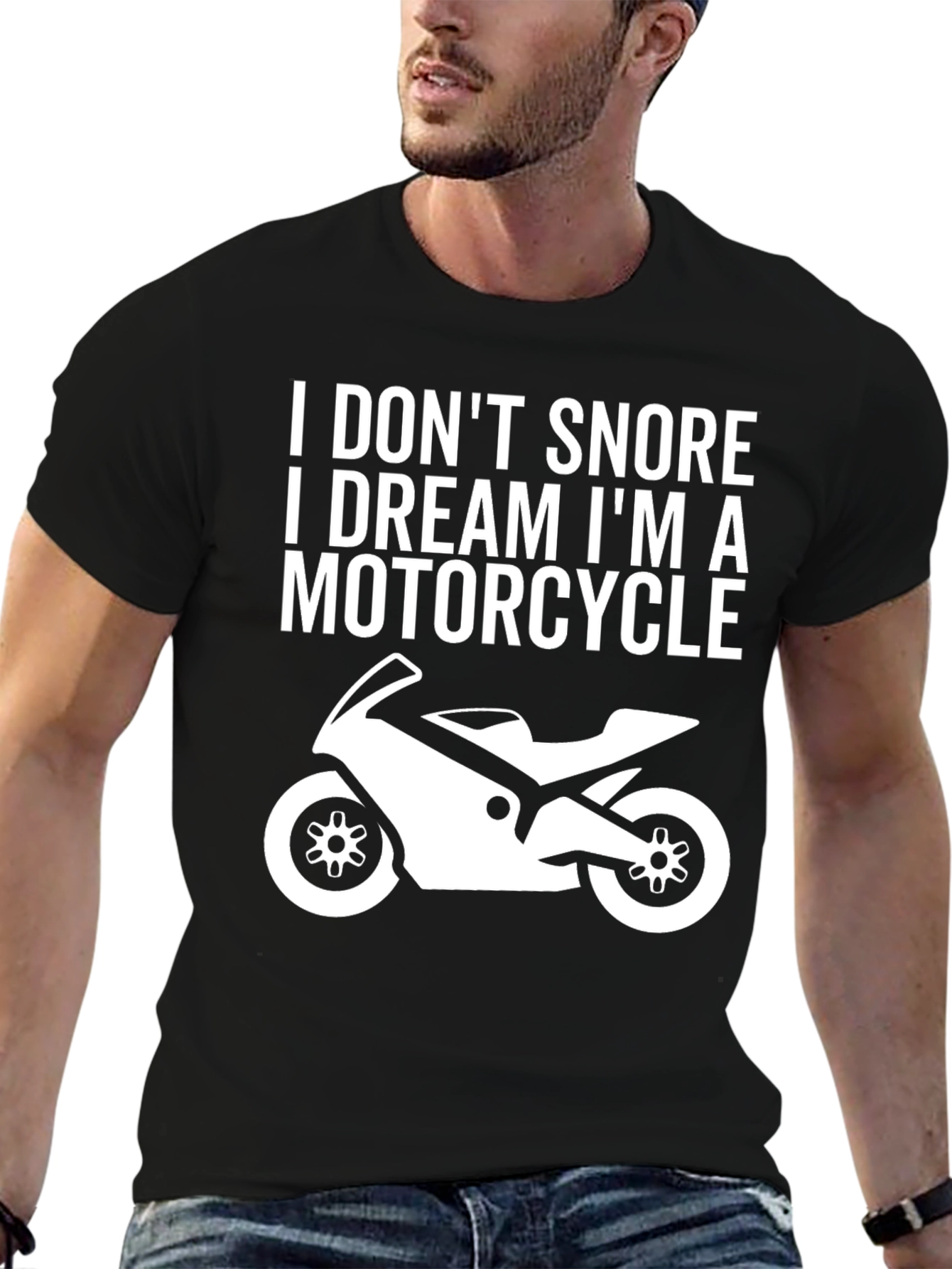 Black Motorcycle Dream T-Shirt - Funny Biker Tee view 6