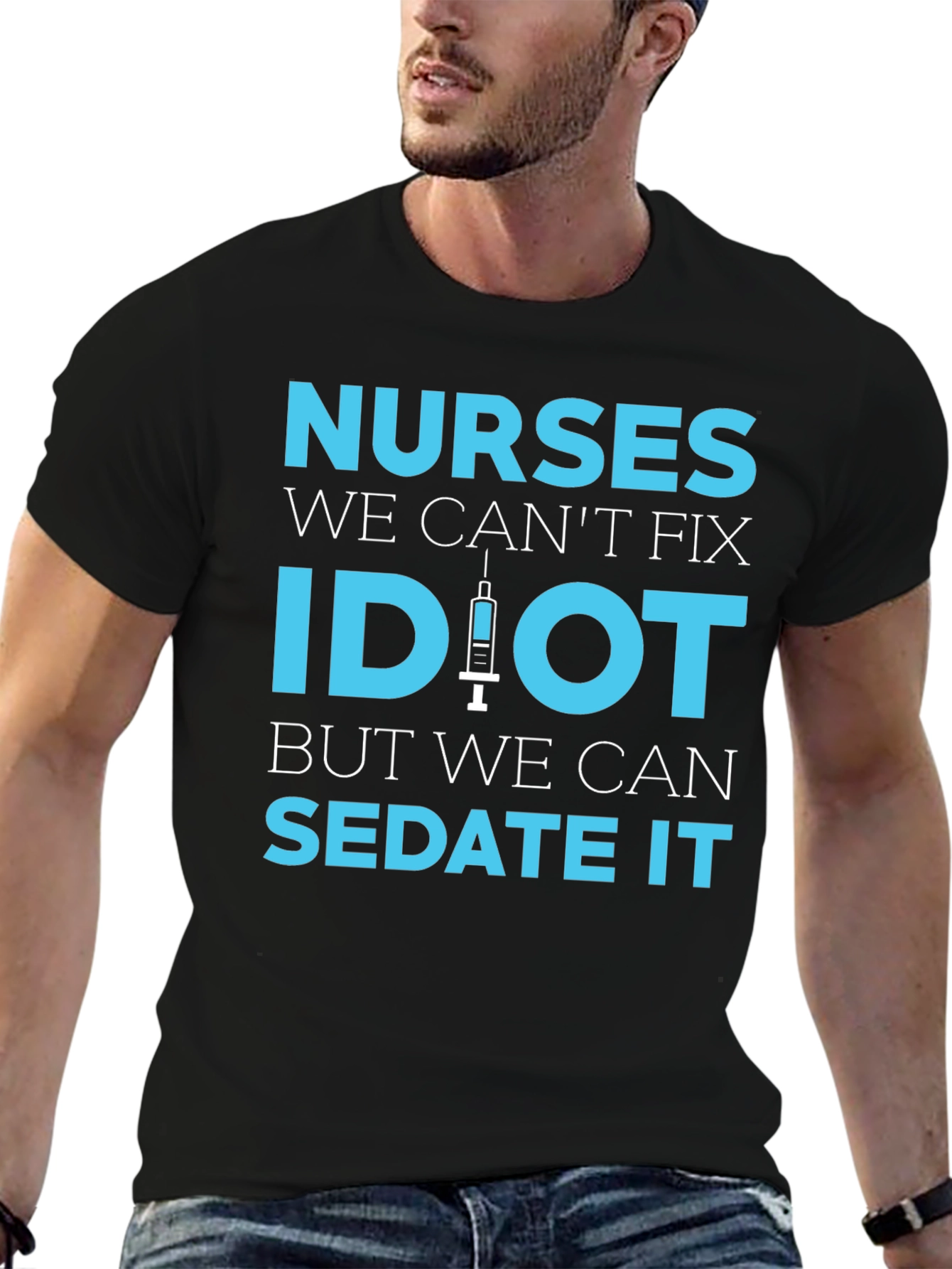 Black Nurses Sarcastic Humor T-Shirt view 6