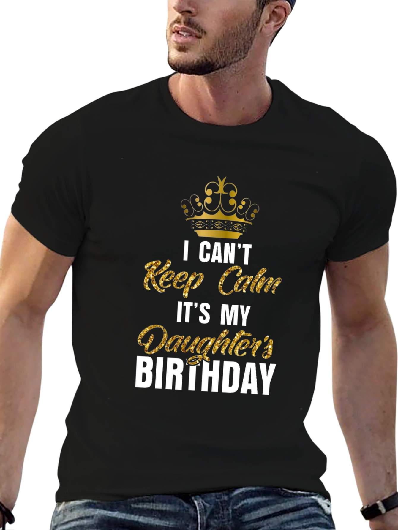 Black Daughter's Birthday Shirt - I Can't Keep Calm Tee view 6