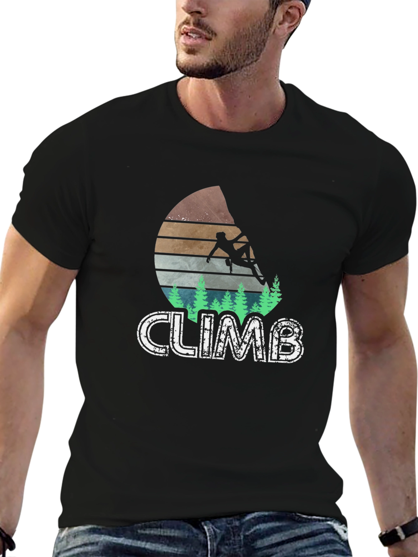 Climb T-Shirt, Rock Climbing Adventure Tee - 6