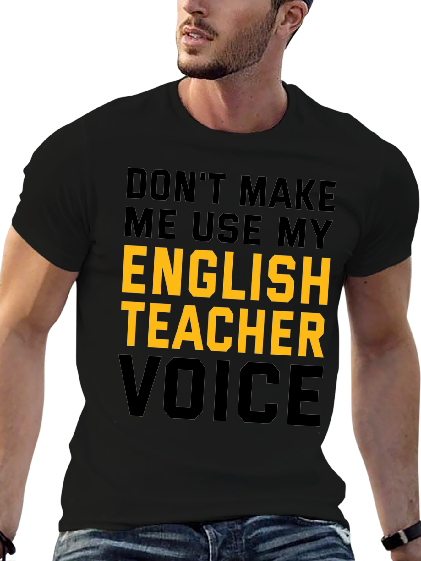 Black English Teacher Voice Graphic Tee view 6