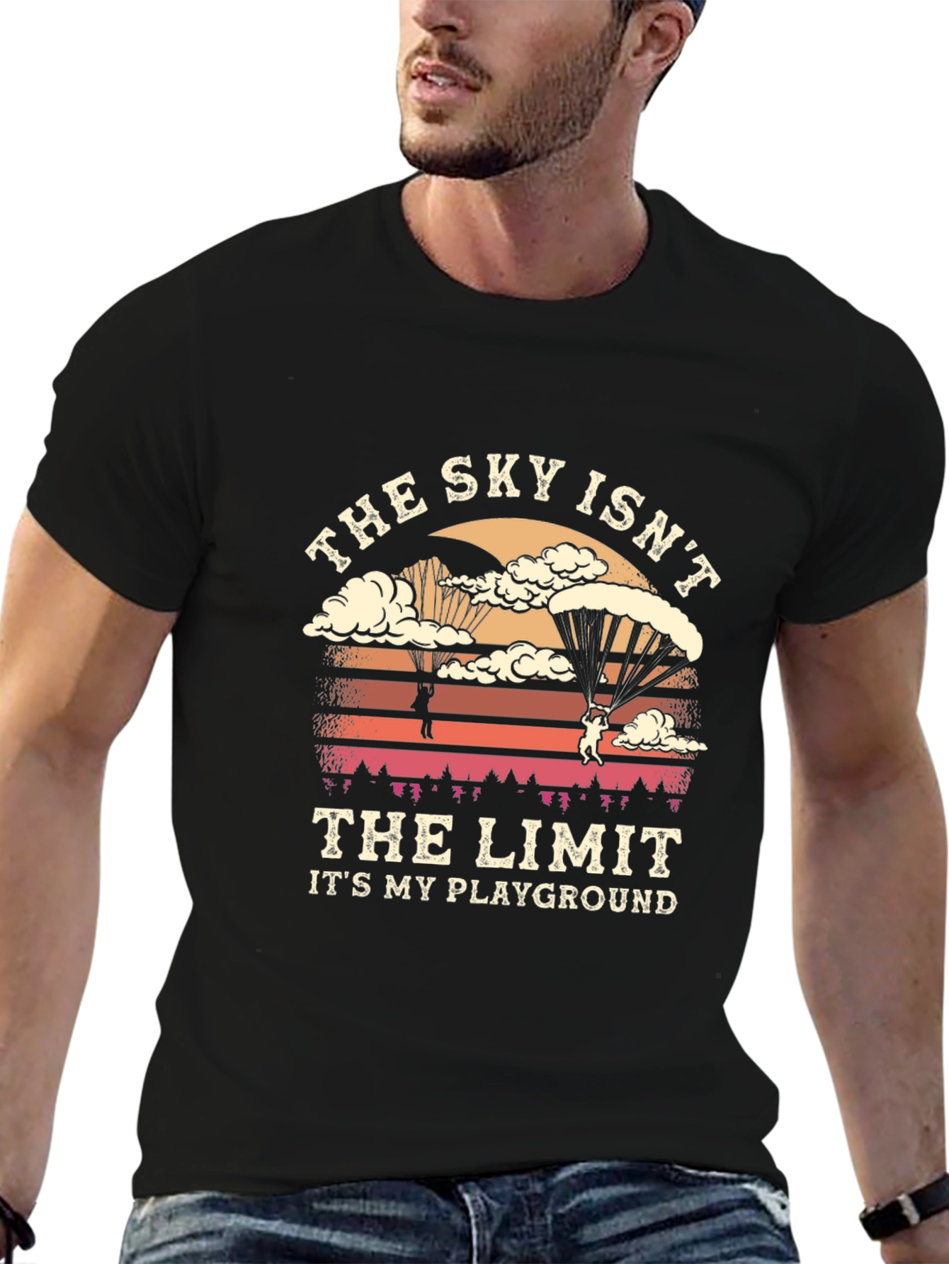 Black Sky Isn't the Limit Black T-Shirt view 6