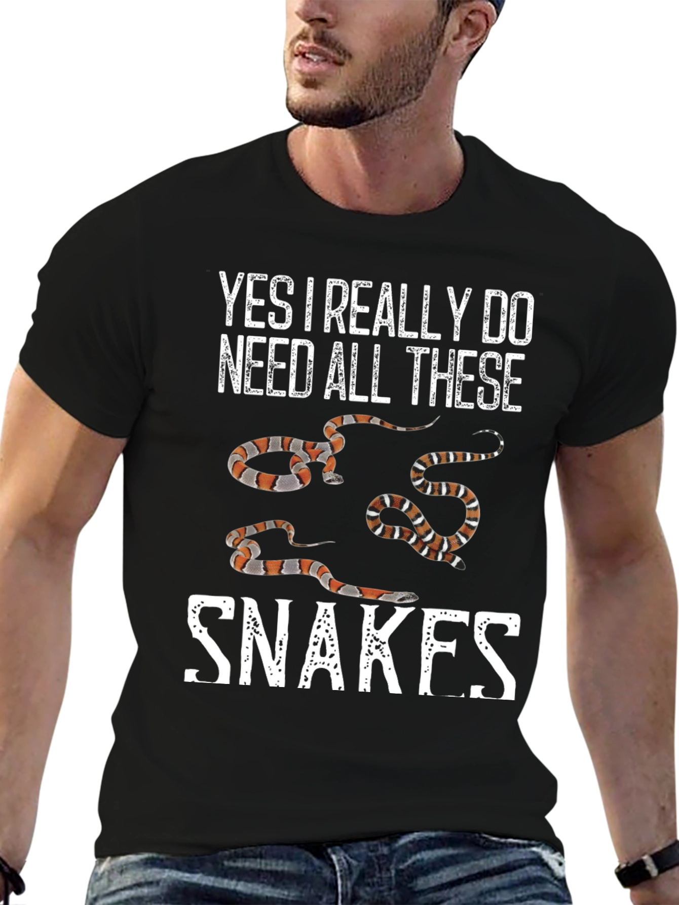 Black Snakes Graphic Tee: Yes, I Need All These Snakes! view 6